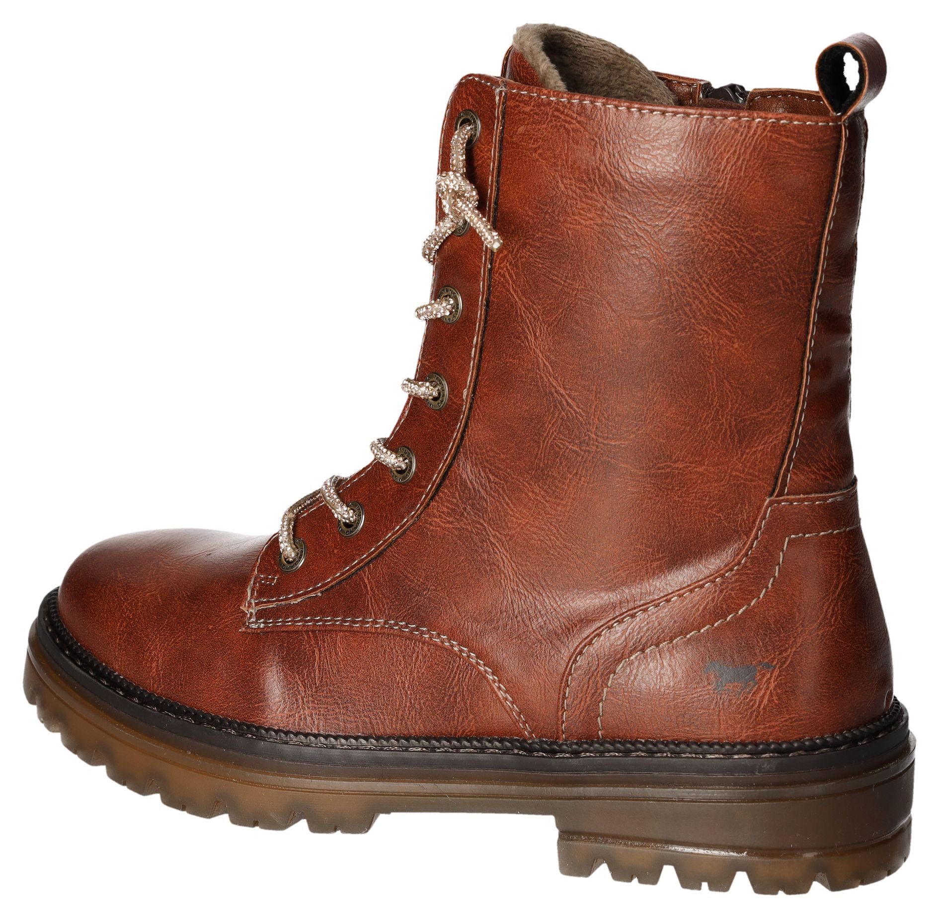 Mustang Shoes Veterschoenen enkellaars, hakken, met praktische ritssluiting