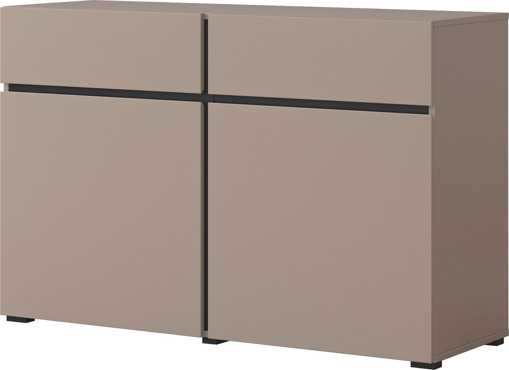 INOSIGN Dressoir Cross,breedte 119,5 cm, moderne greeploze kast,2 deuren/2 laden