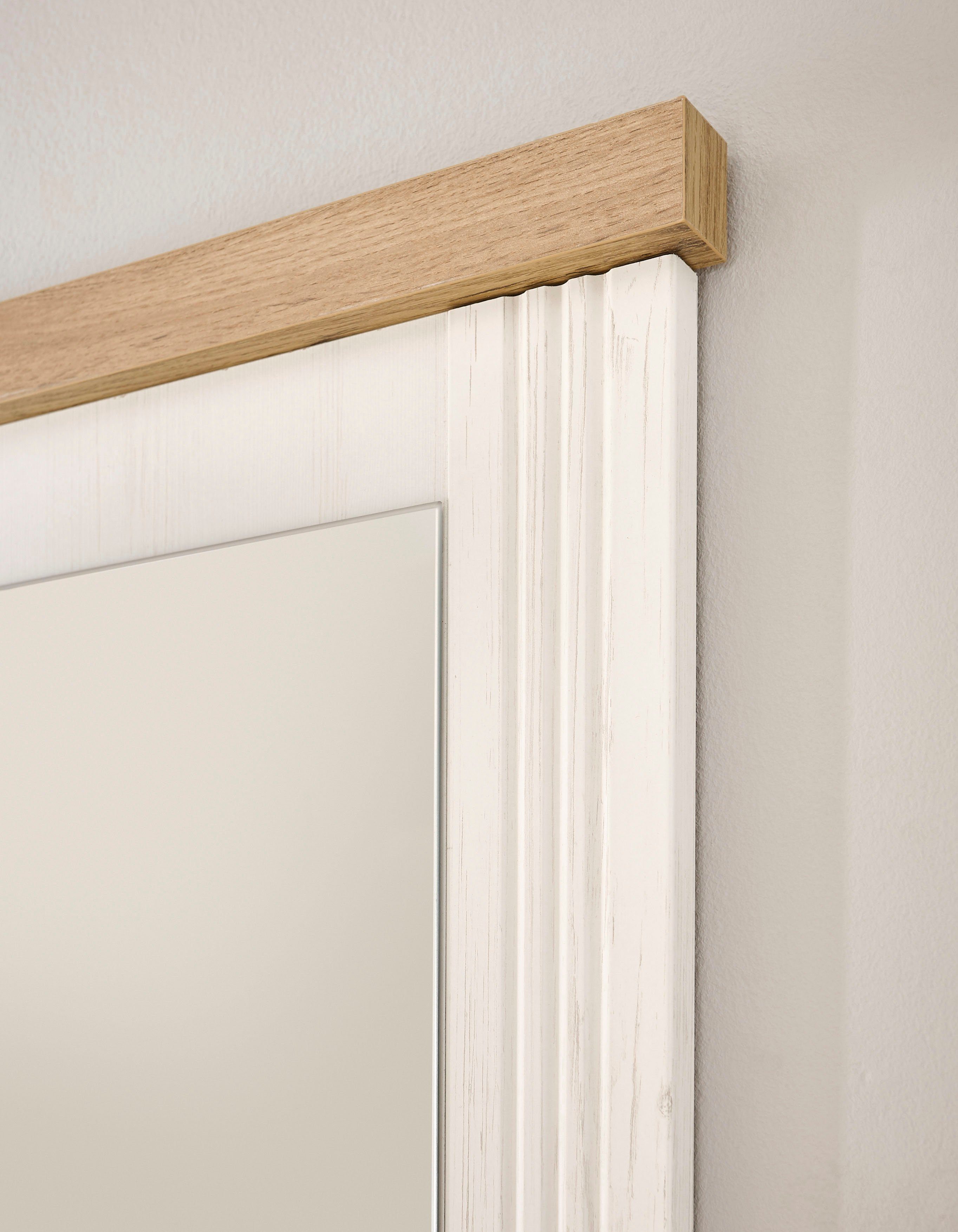Home affaire Badkamerserie WESTMINSTER, badkamer in landhuisstijl, 2-delig badkamer Waschtafel, spiegel met plank, in 2 kleuren beschikbaar, breedte 60 cm (2-delig)