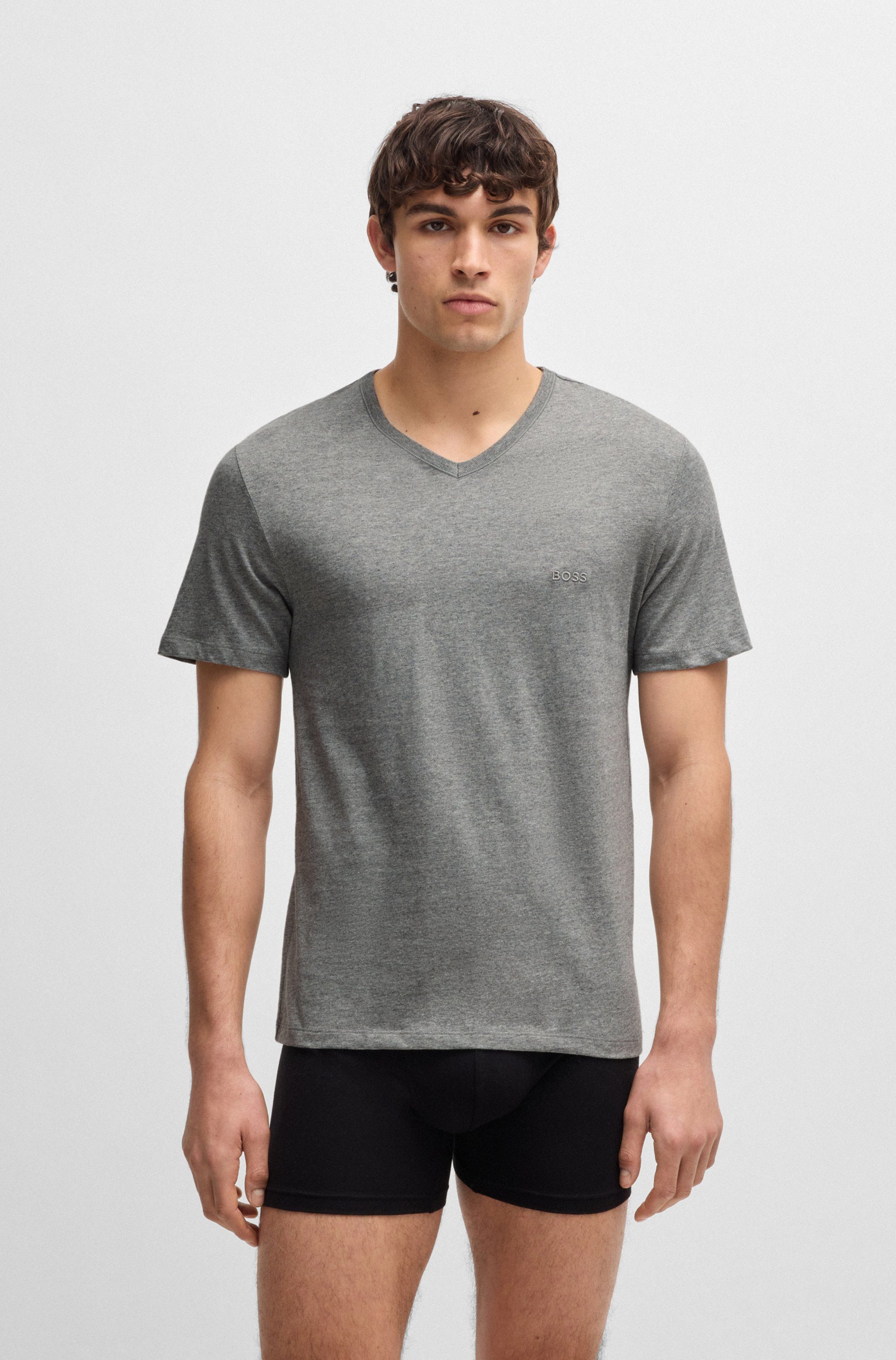 BOSS Shirt met V-hals T-shirt VN 3P Co (set)