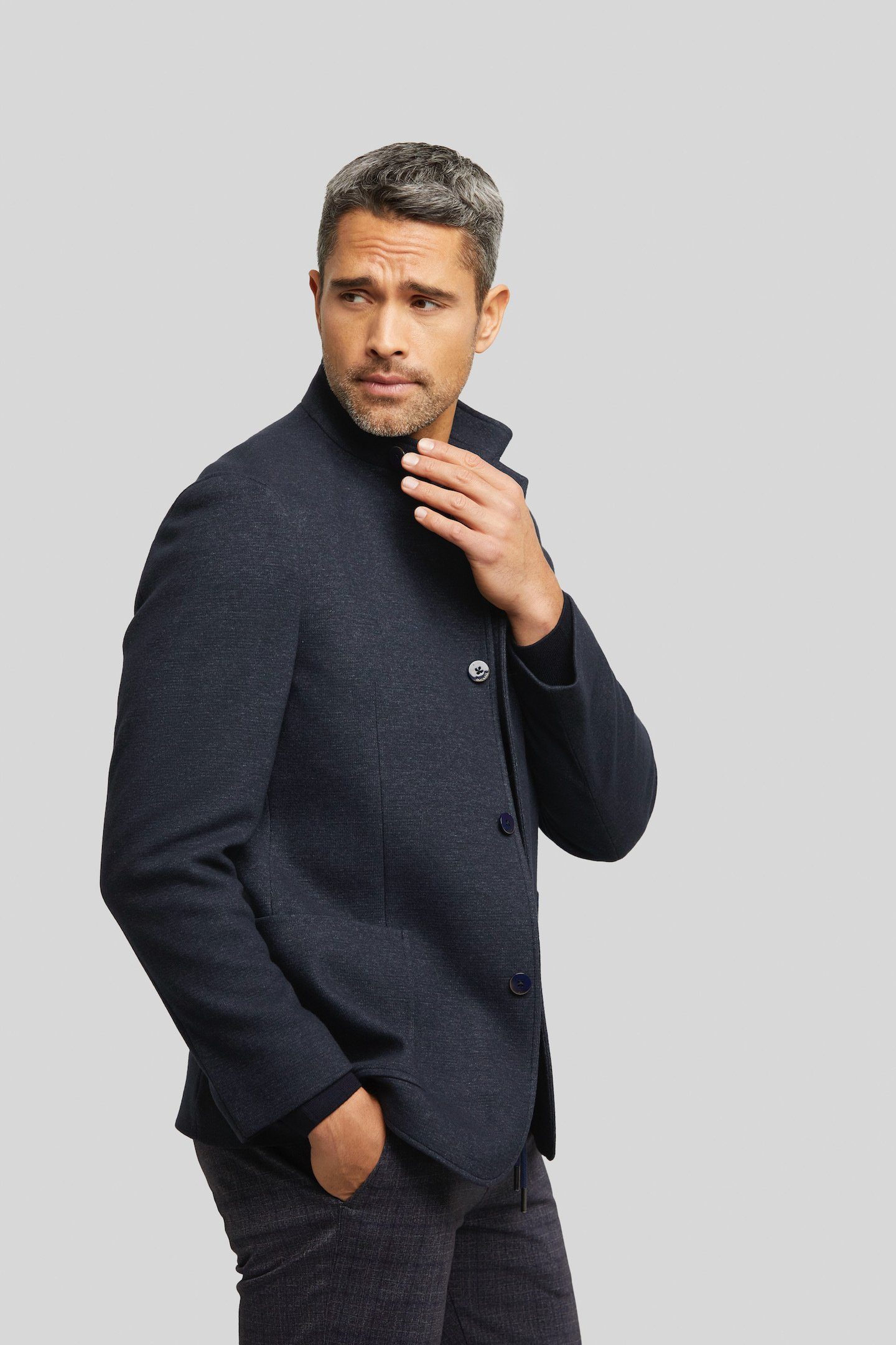 Bugatti Colbert met een hoog wolaandeel heren colberts & blazers maat 60-kort blauw