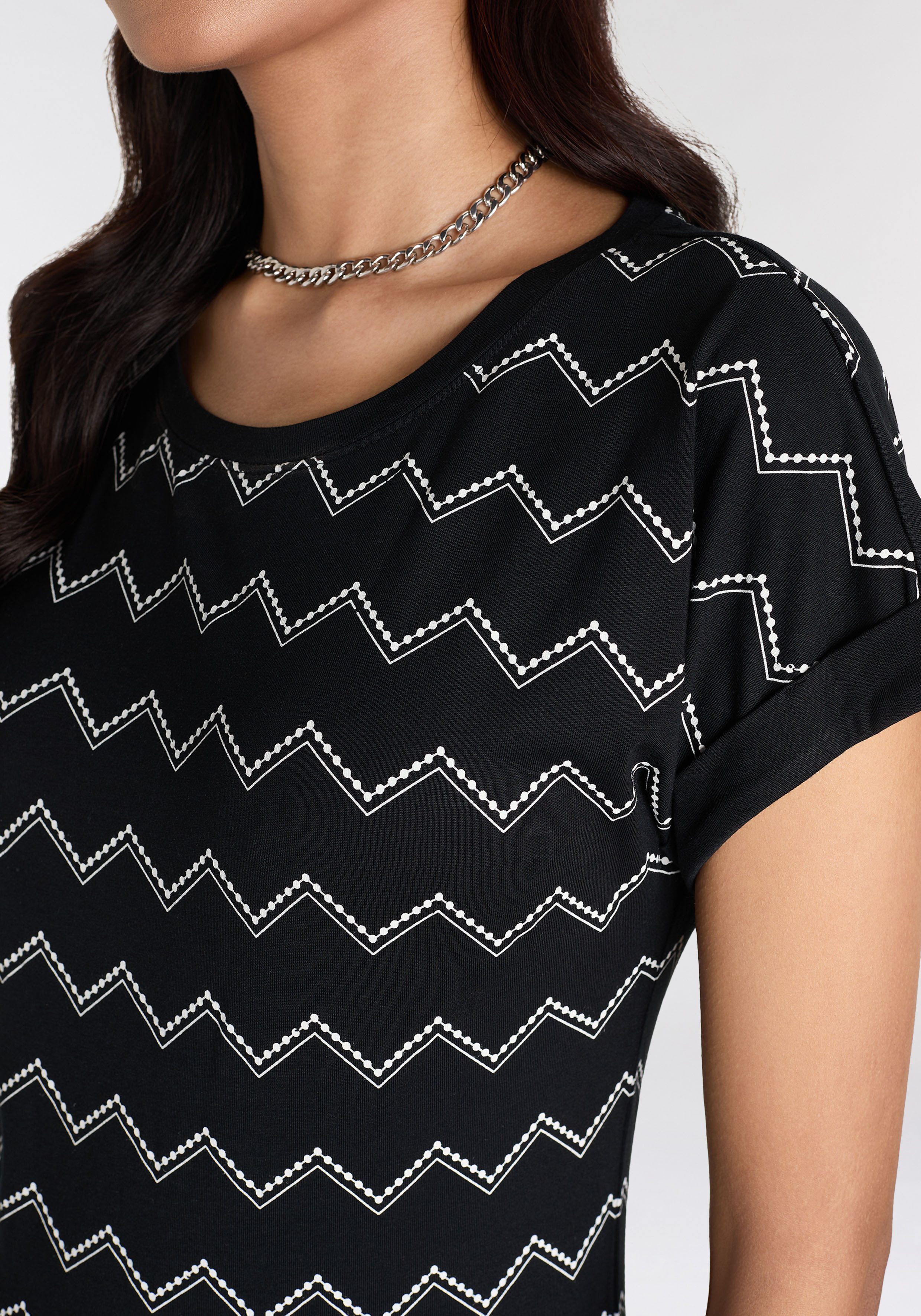 KangaROOS Shirt met korte mouwen met zigzagpatroon