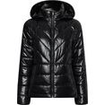 calvin klein curve gewatteerde jas inclusive recycled padded jacket met calvin klein-logoprint zwart