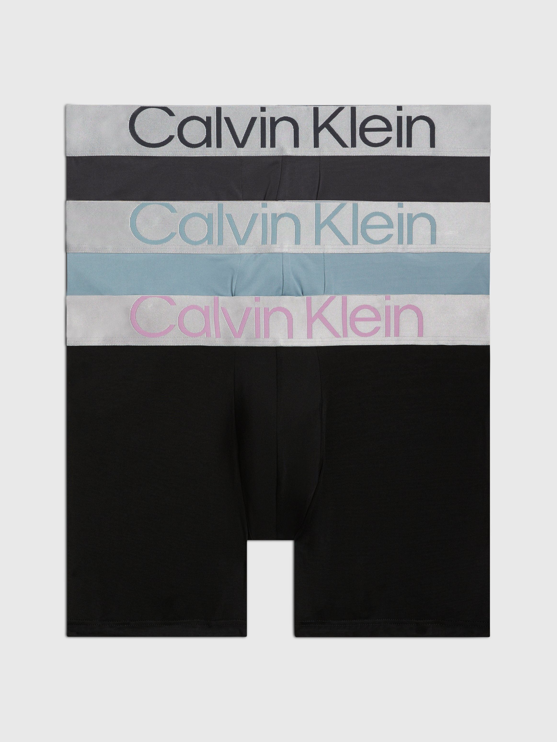 Calvin Klein Boxershort BOXER BRIEF 3PK met langere pijpen & calvin klein logo-elastische tailleband (3 stuks) heren boxershorts maat S (48)