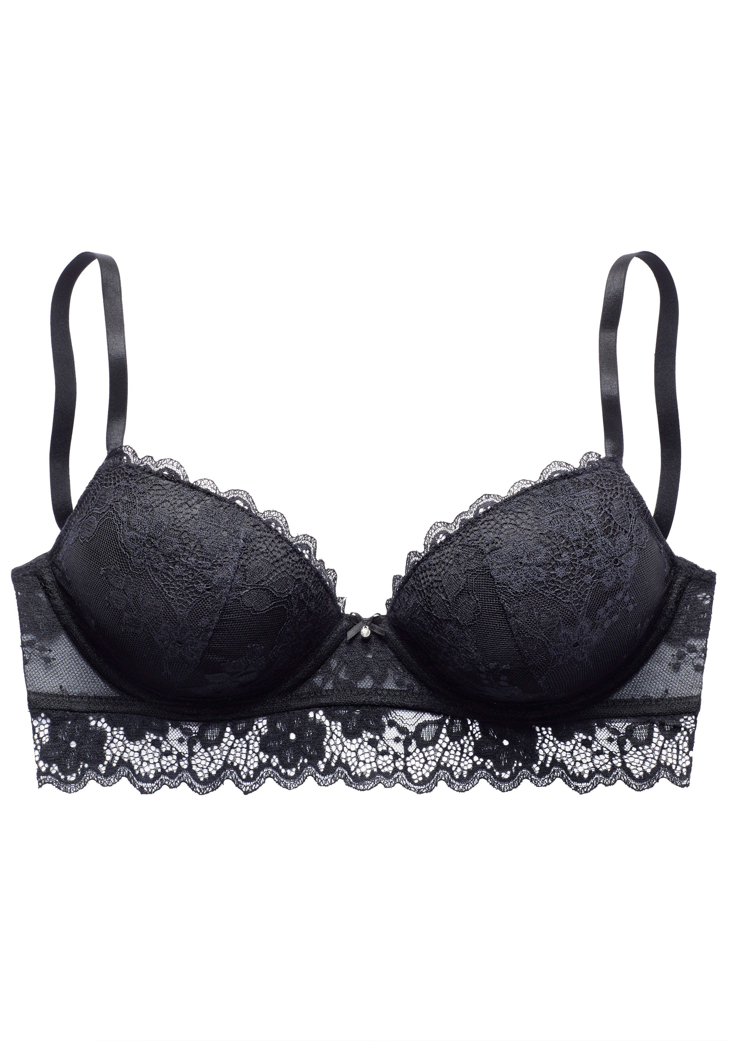 Vivance Push-up-bh van jacquardkant in lichte lange vorm sexy lingerie