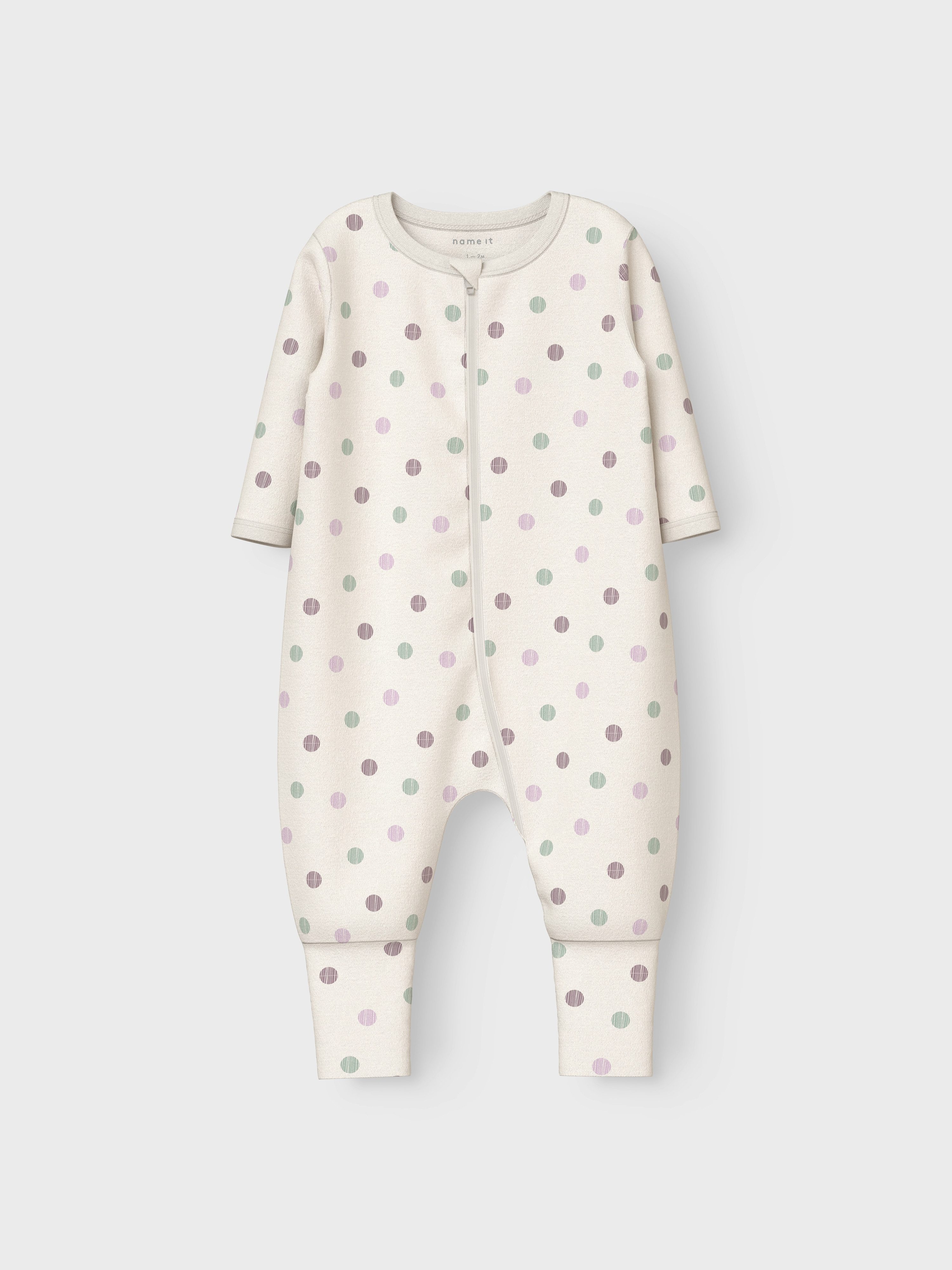 Name It Pyjama NBFNIGHTSUIT 2P ZIP FF JET DOT NOOS (set 2-delig)