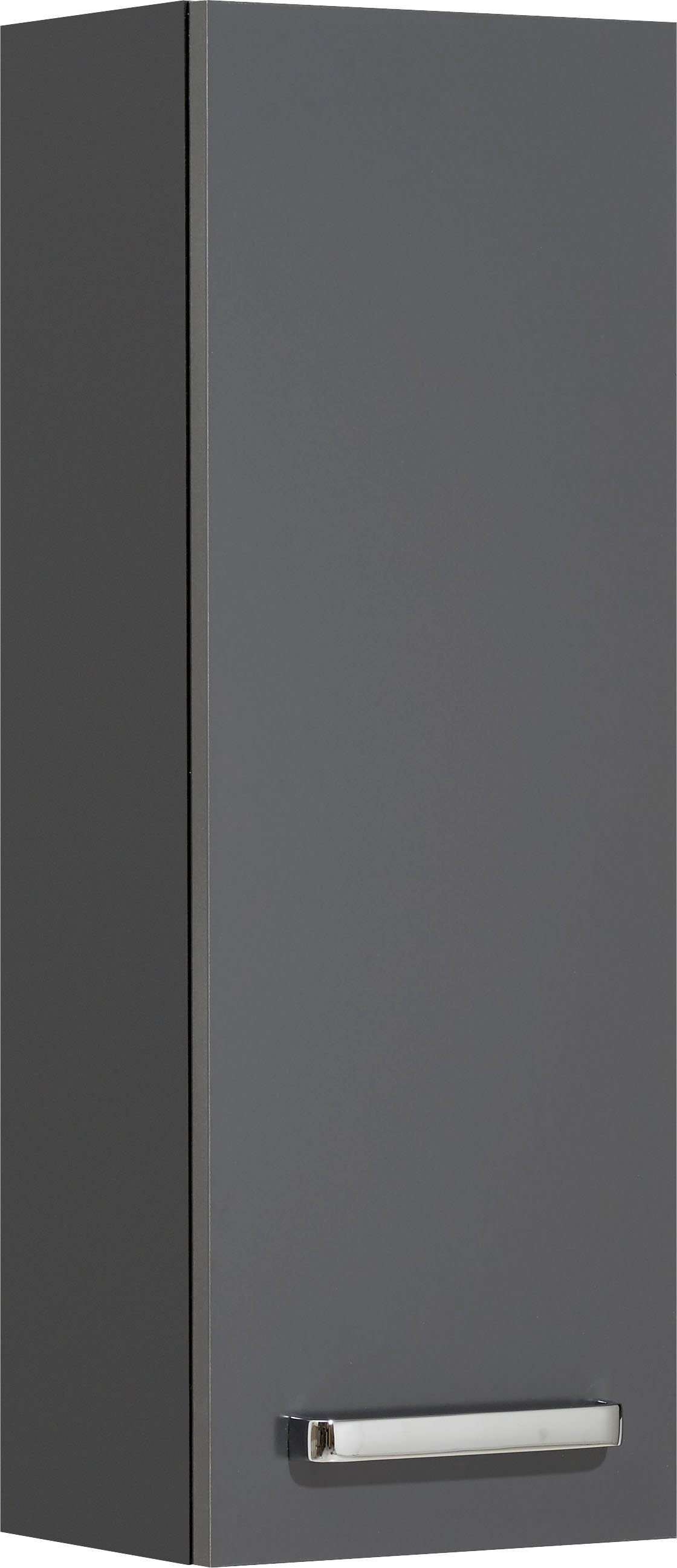 Saphir Hangend kastje Quickset wand-badkast 25 cm breed met 1 deur en 2 legplanken Badkamer-hangend kastje inclusief deurdemper, grepen in glanzend