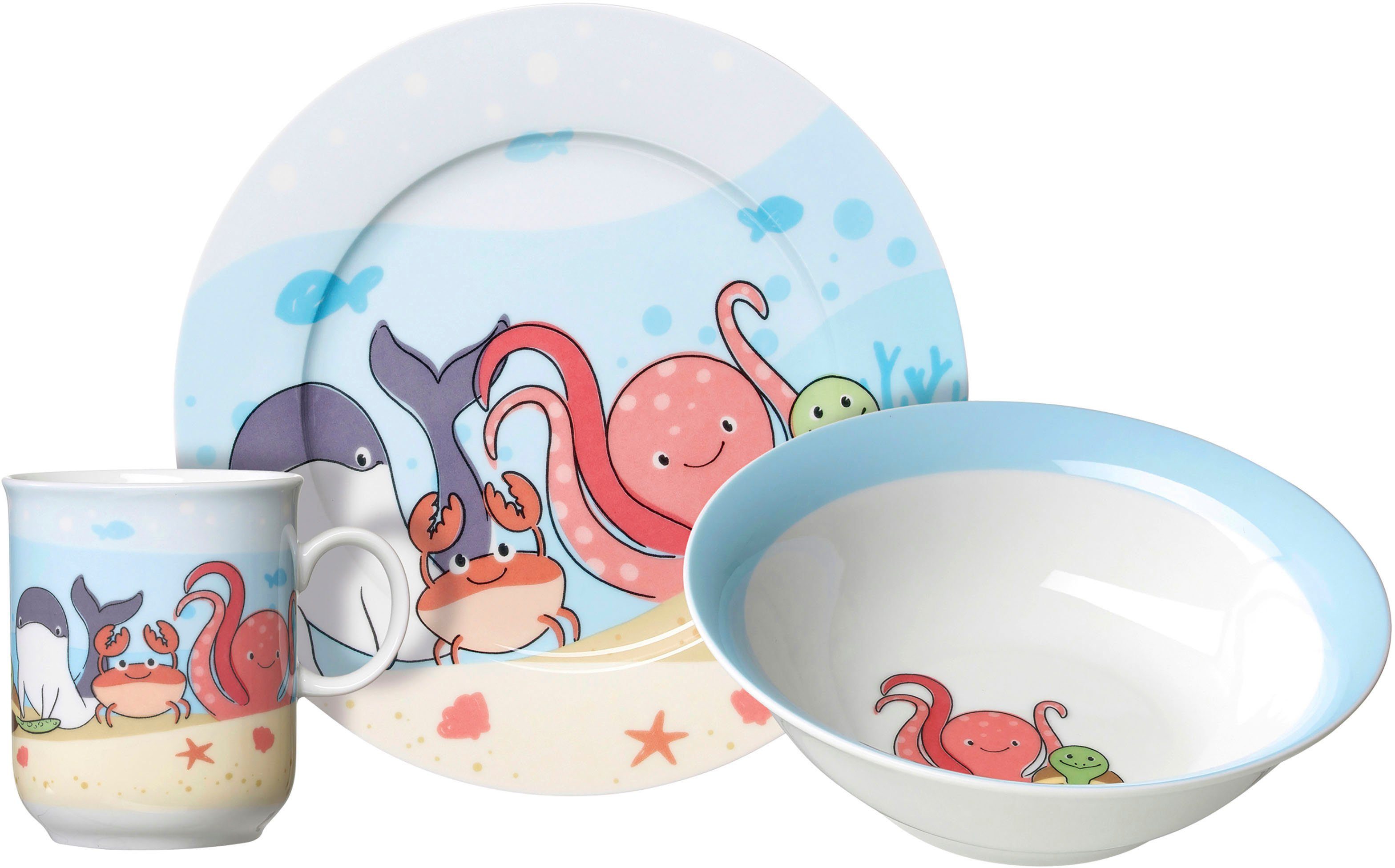 Ritzenhoff & Breker Kinderservies-set Onderwaterwereld in decoratieve geschenkdoos (set, 3-delig)