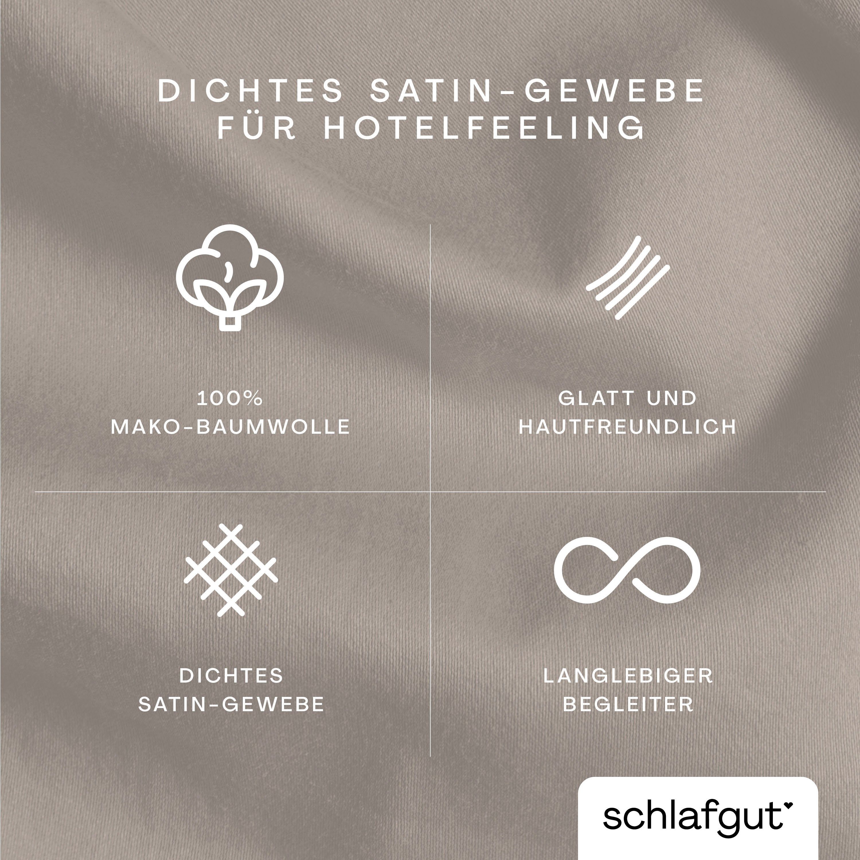 Schlafgut Dekbedovertrek Woven Satin bijzonder dicht geweven, mix & match: bijpassende kussenhoes verkrijgbaar (1 stuk)