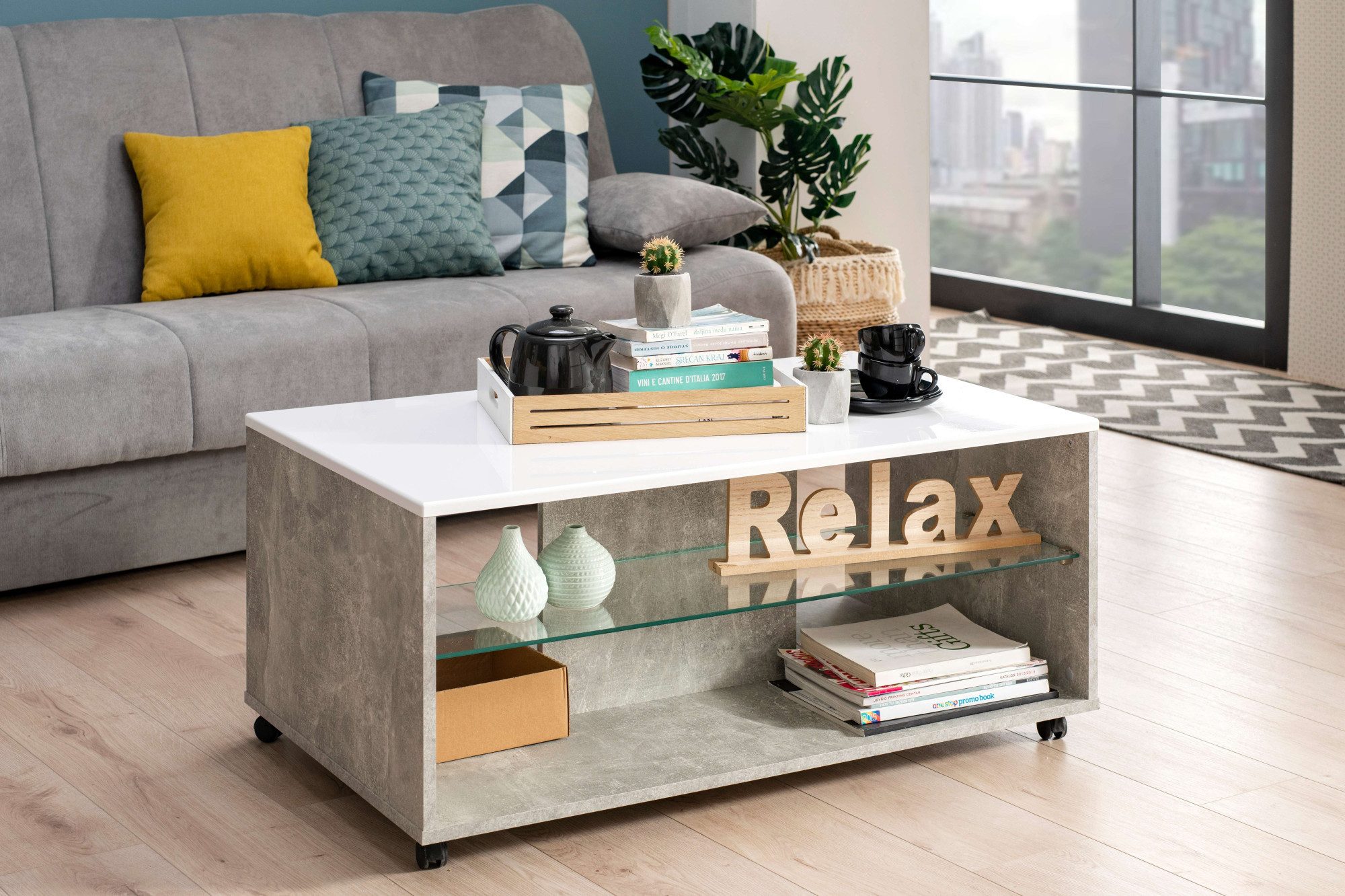 Home affaire Salontafel Bert koffietafel, 100 cm, in trendy kleuren, modern