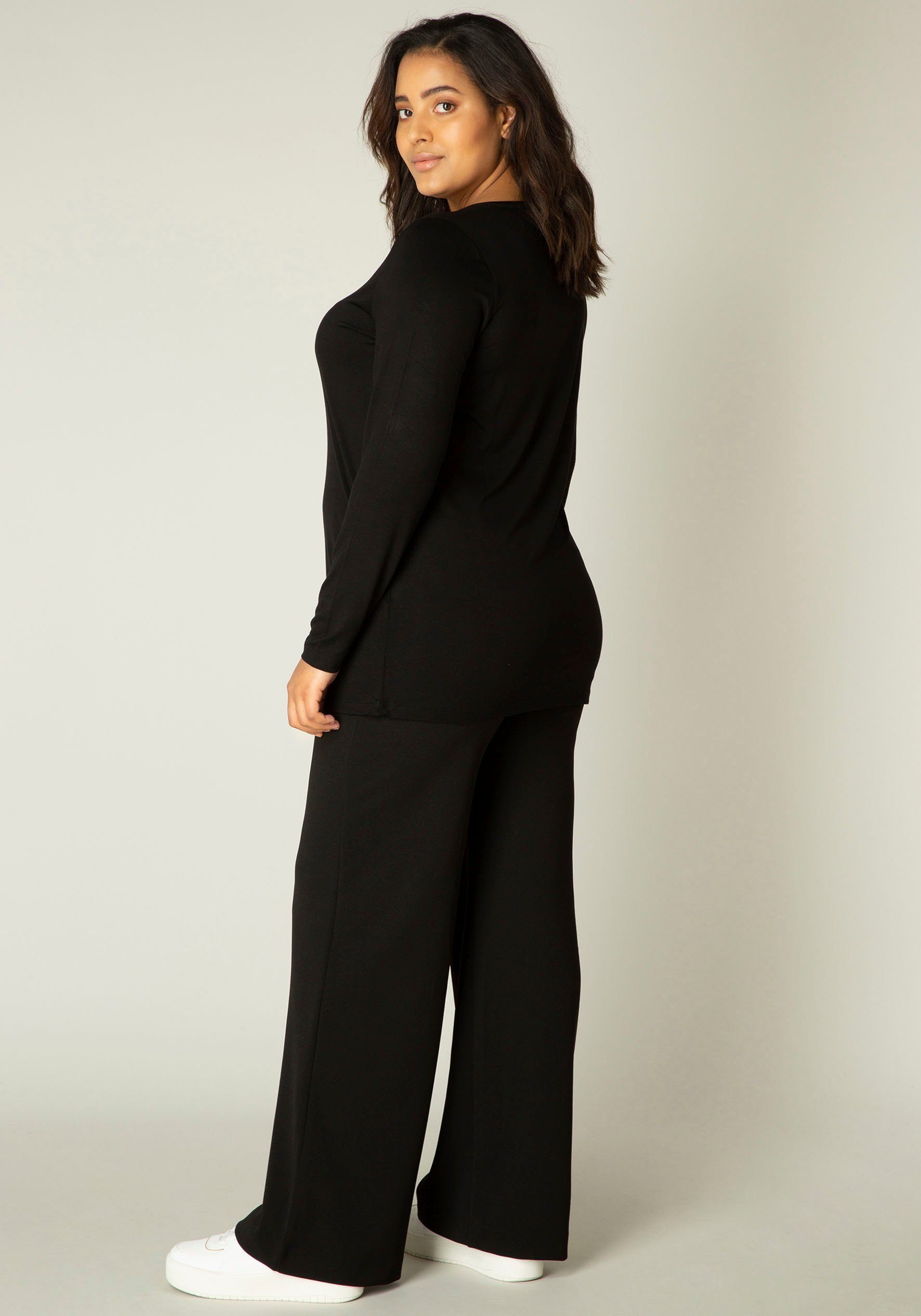 Base Level Curvy Shirt met lange mouwen Alize Zachte licht glanzende kwaliteit
