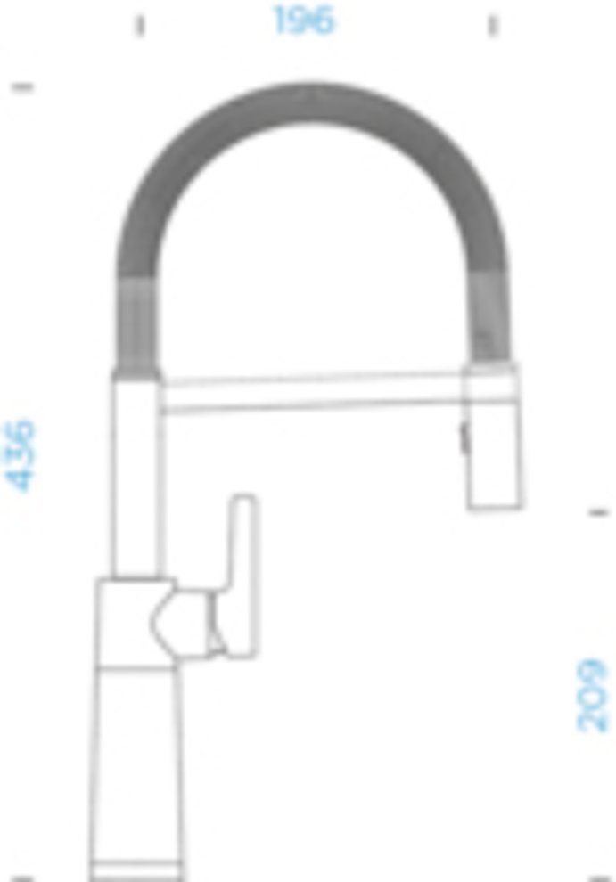 Schock Keukenkraan SC-550 Feestuitloop, straal-douche, terugstroombegrenzer, draaibereik 150°