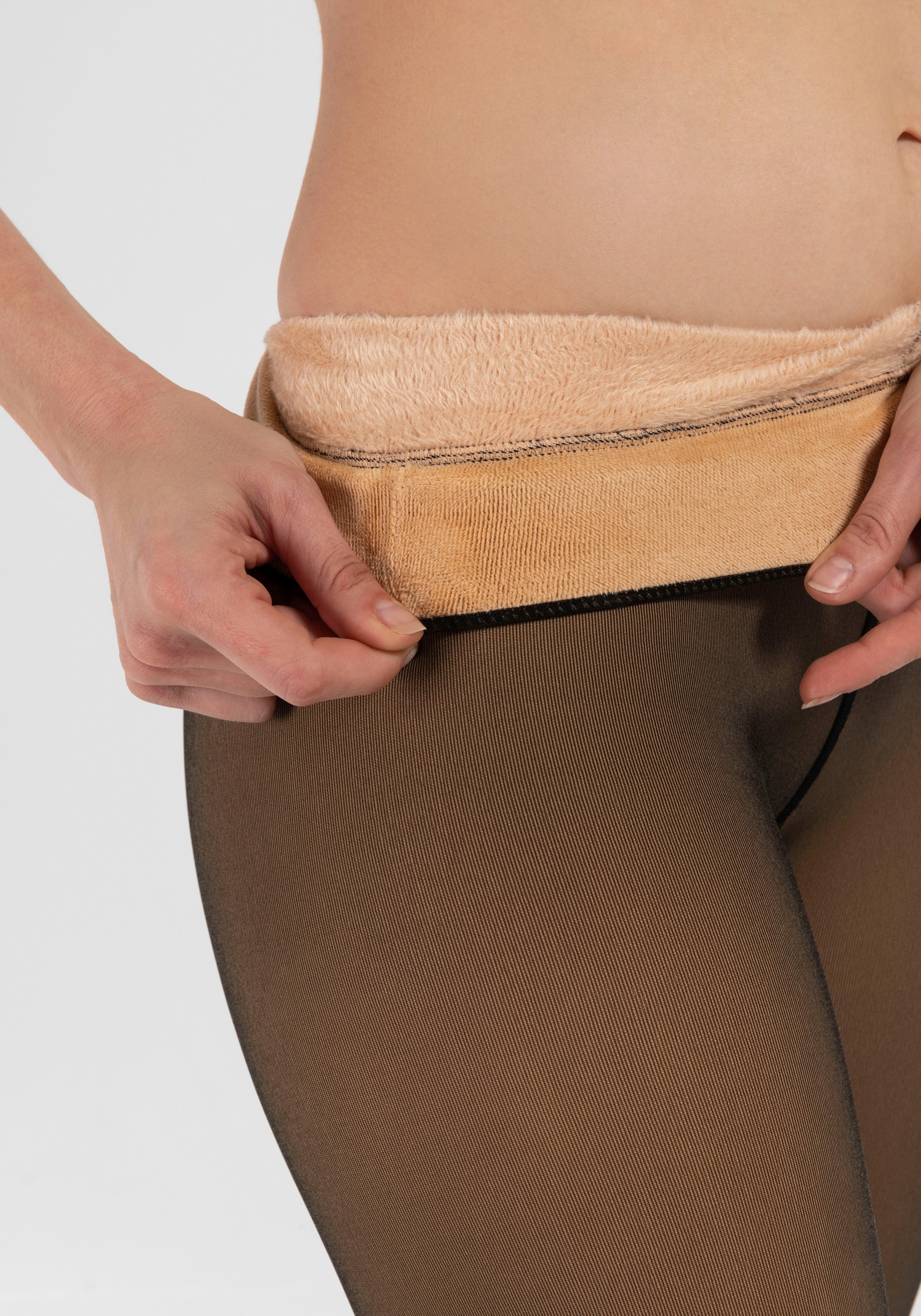 Camano Thermolegging Comfort Thermo warme & transparante leggings, comfort katoen kruis