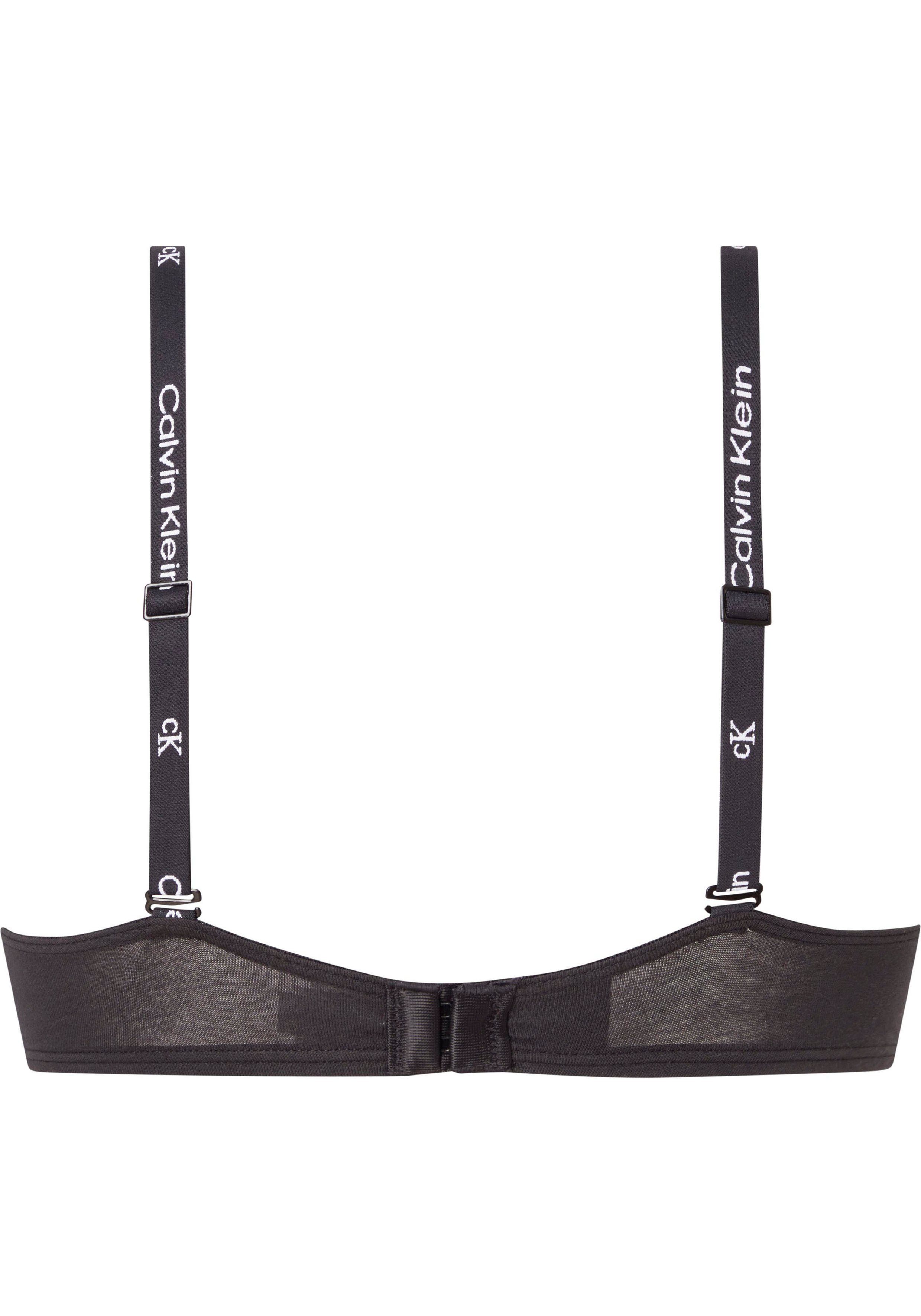 Calvin Klein Push-up-bh PUSH UP PLUNGE met logoprint op de bandjes