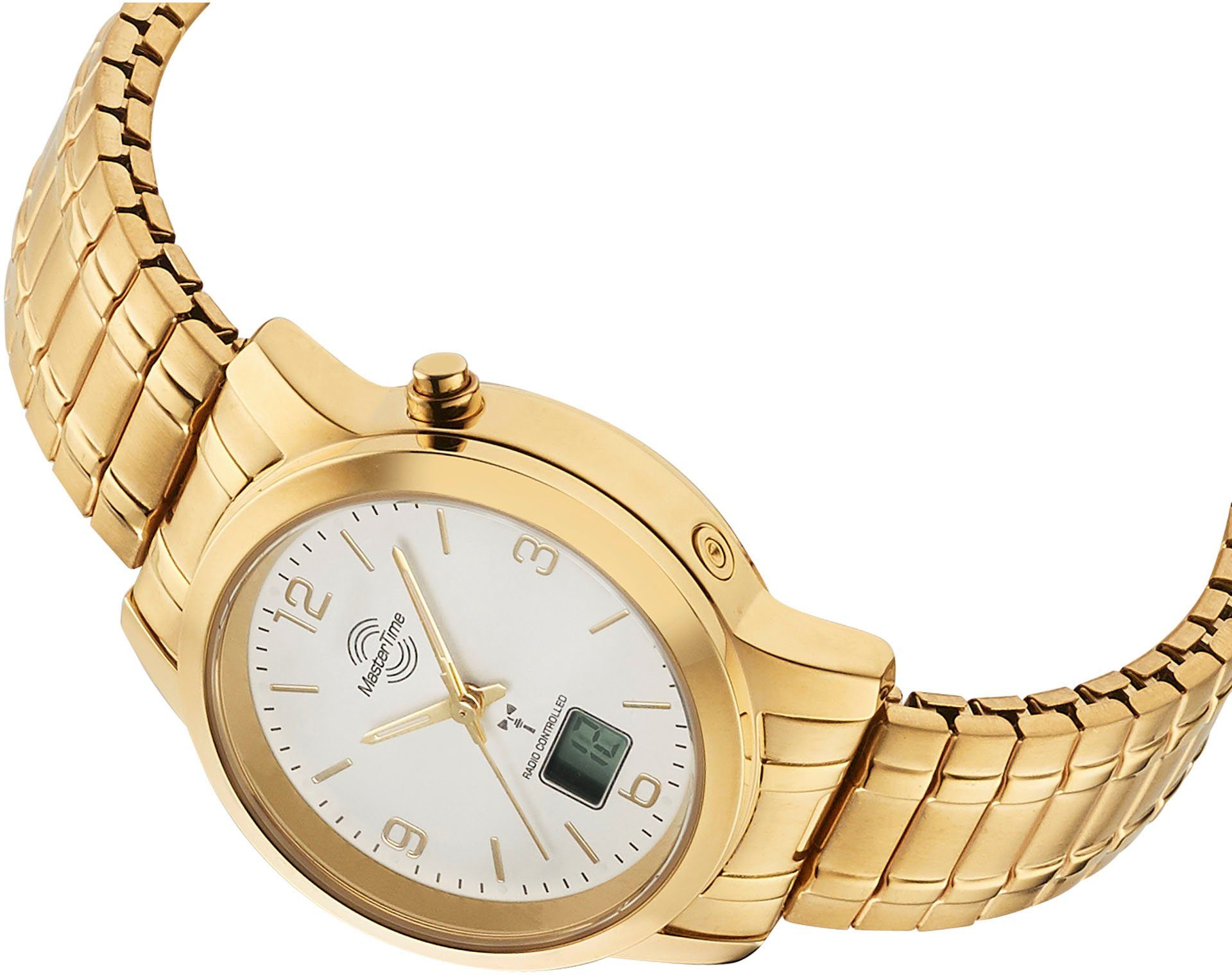 MASTER TIME Radiografisch horloge Basic Armbandhorloge, quartz, dames, datum, fluorescerende wijzers, flexband, trekband