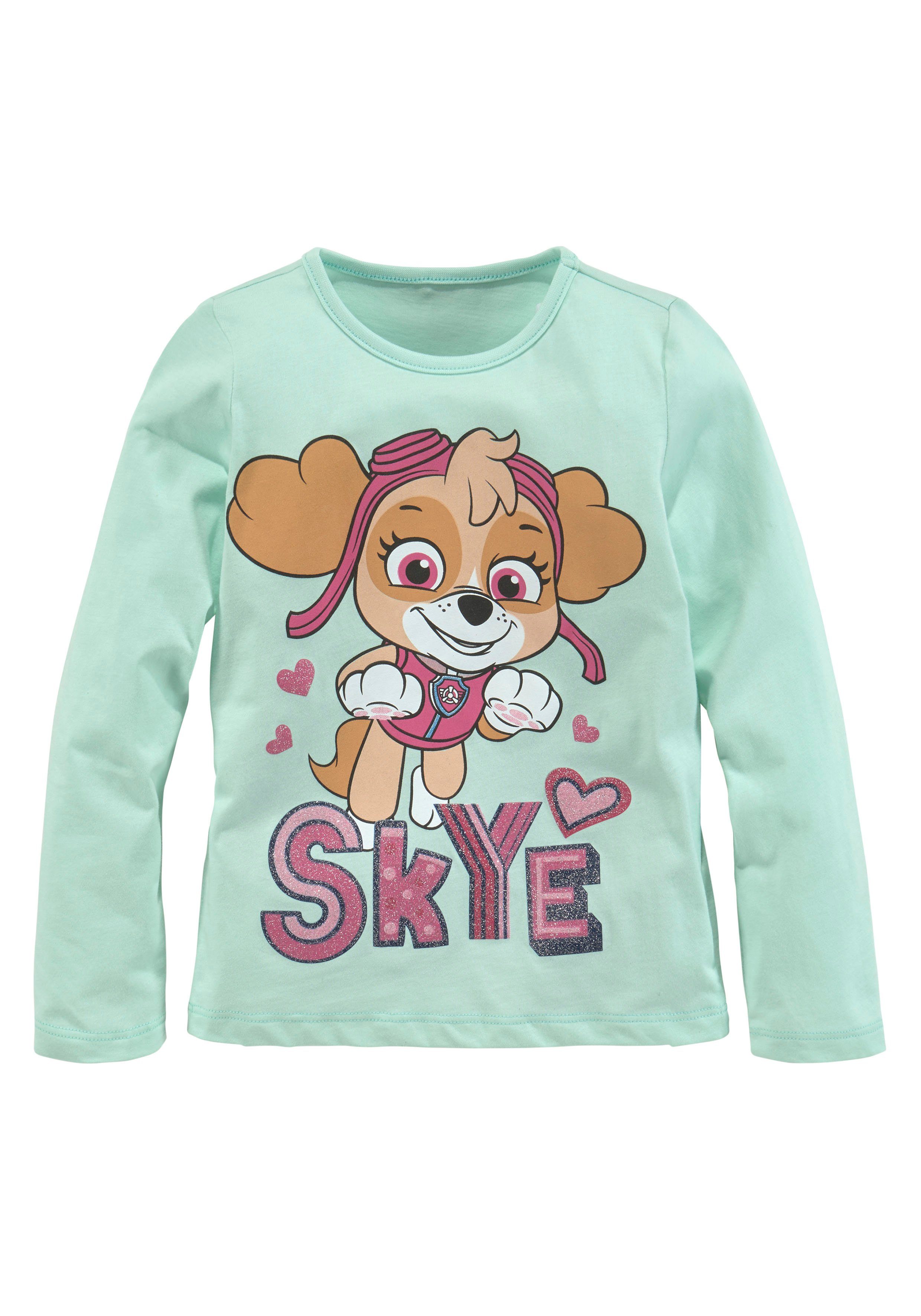 PAW PATROL Shirt met lange mouwen Skye Print met glitterdetails