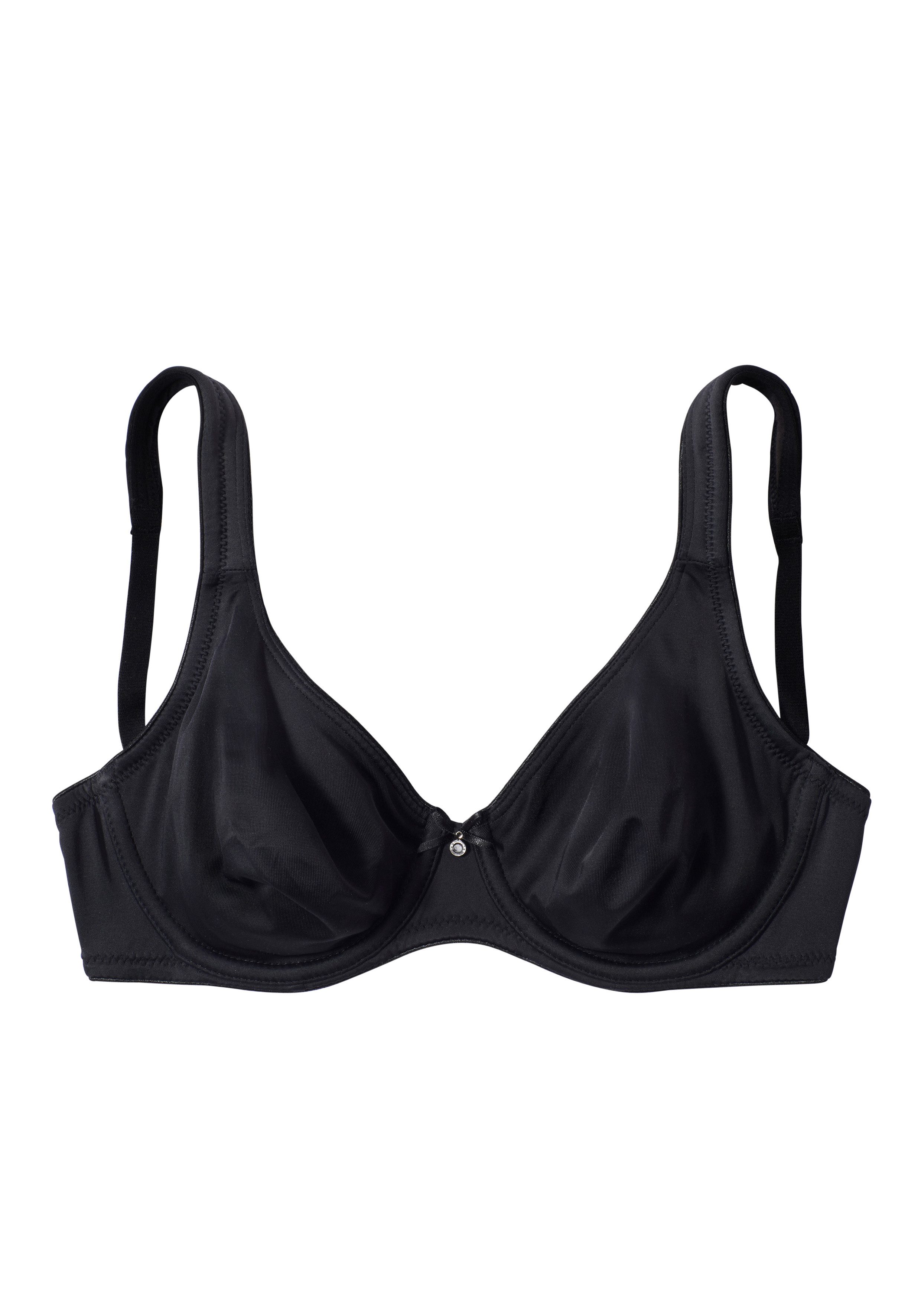 Lascana T-shirt-bh Perfect basic met beugel en ongevulde cups, van zijdeachtige microvezel