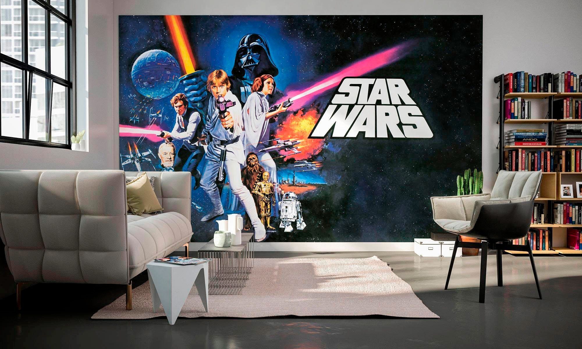 Komar Vliesbehang Digitale print vlies - Star Wars Poster Classic 1 - Afmeting 400 x 250 cm (1 stuk)