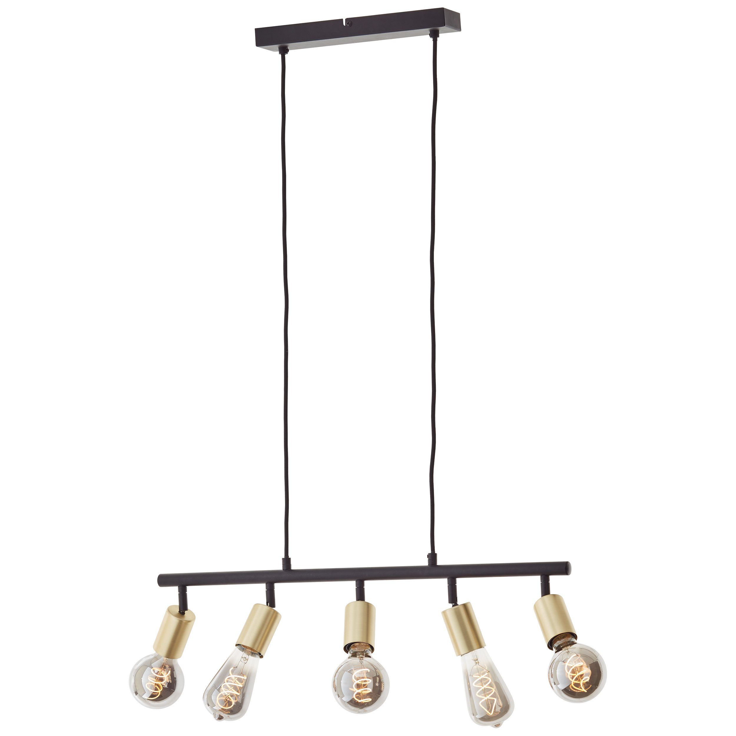 Brilliant Leuchten Hanglamp Tiffany Hanglamp 90 x 63 cm, E27, hoogte verstelbaar, metaal/bamboe (1 stuk)