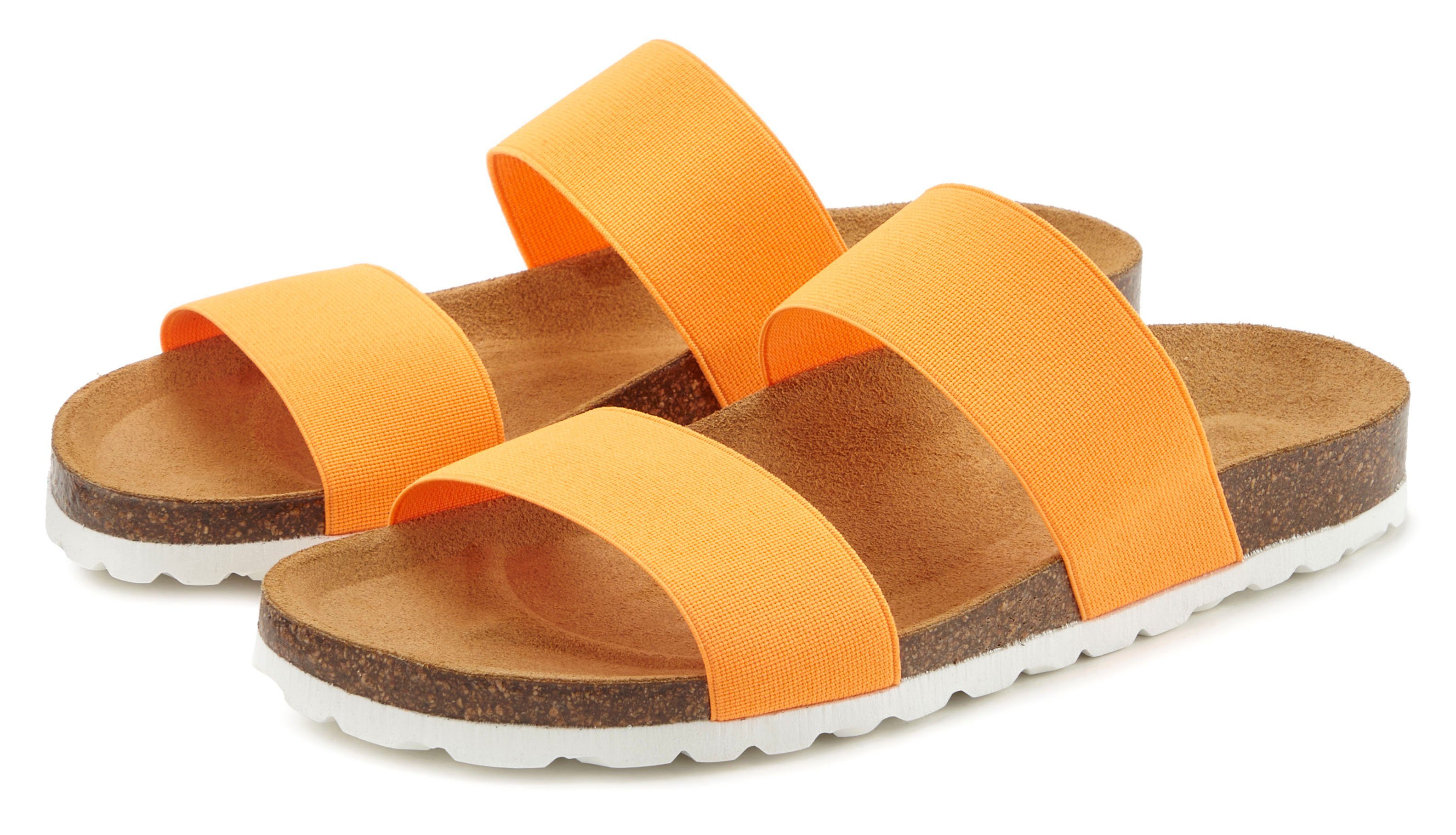 Vivance Slippers Sandalen Sandaal, mule, open schoen, comfortabel kurken voetbed, elastische...