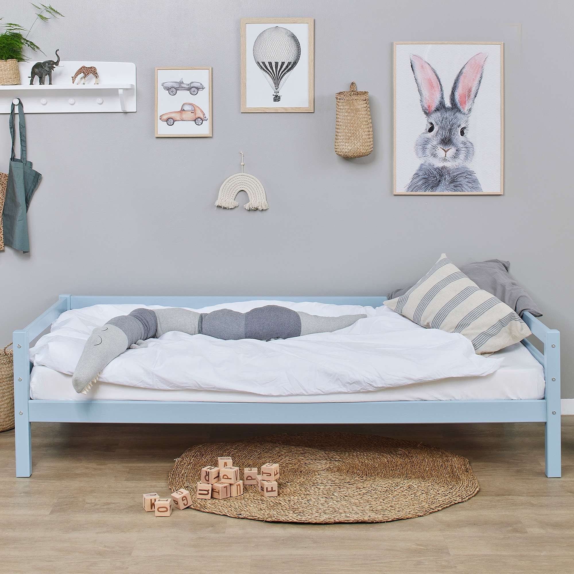 Hoppekids Slaapbank ECO Dream MY COLOR Kinderbed 90x200 massief wit of groen