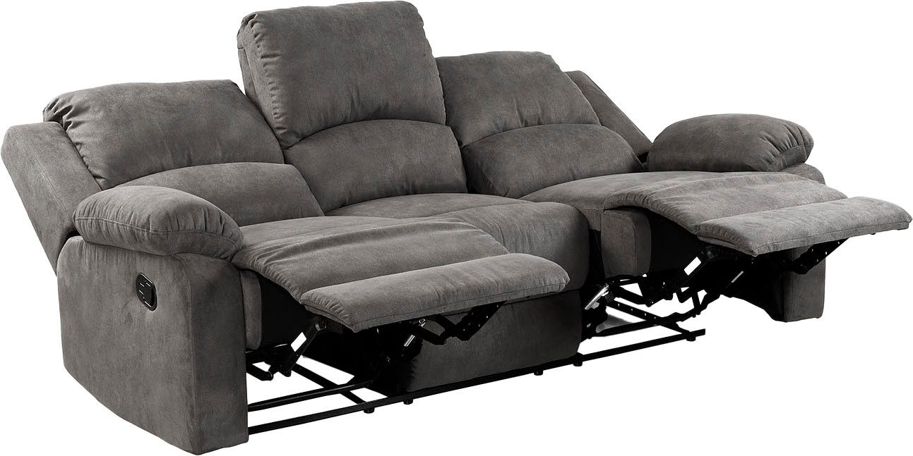 Jockenhöfer Gruppe 3-zitsbank Dakota Ligfunctie met halfautomatische relaxfunctie, TFK bekleding