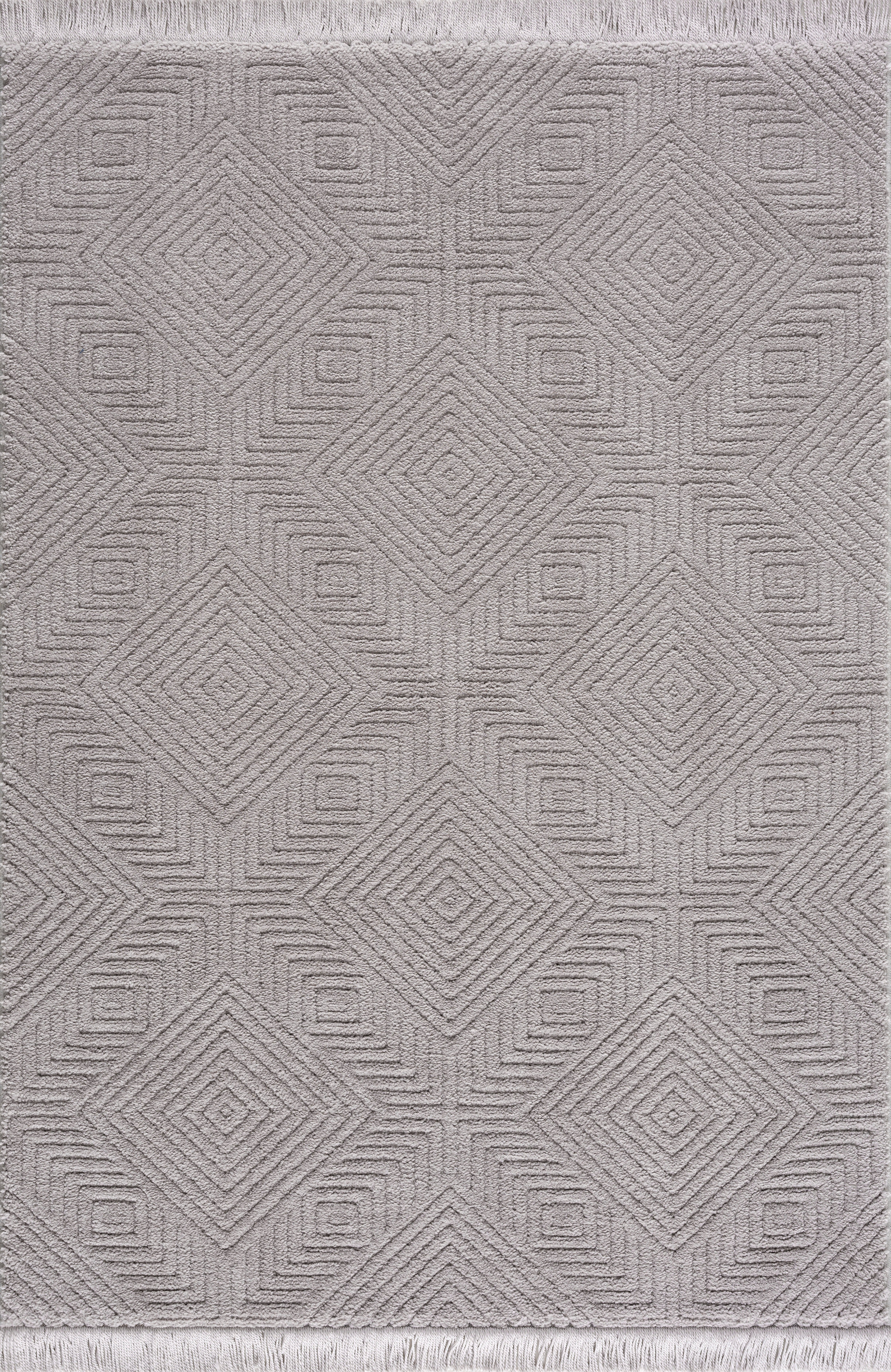 Leonique Vloerkleed Duchesse grafisch design, boho, reversible-vloerkleed in 3d-effect, met franje
