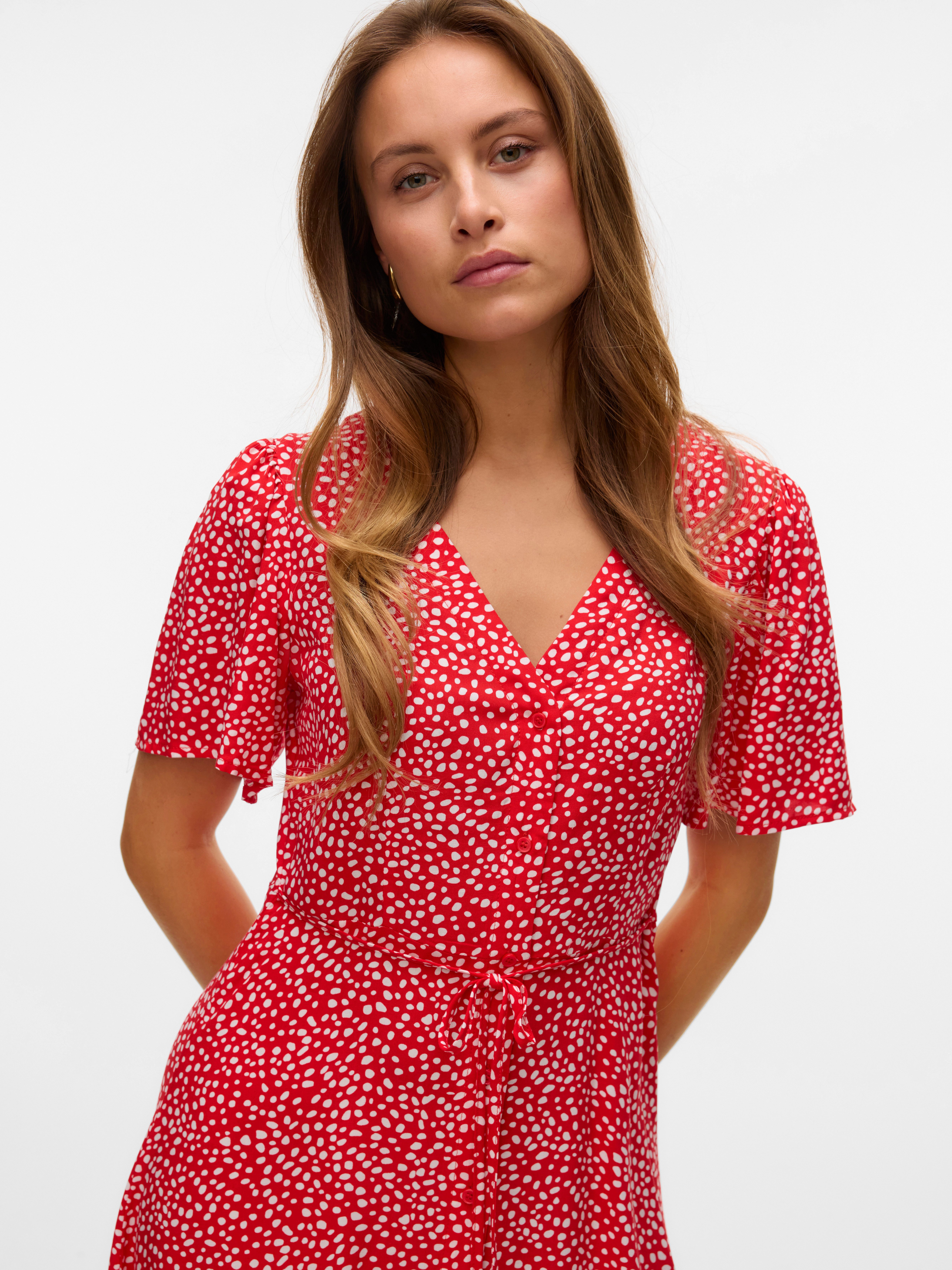 Vero Moda Mini-jurk VMALBA SS SHORT DRESS WVN NOOS