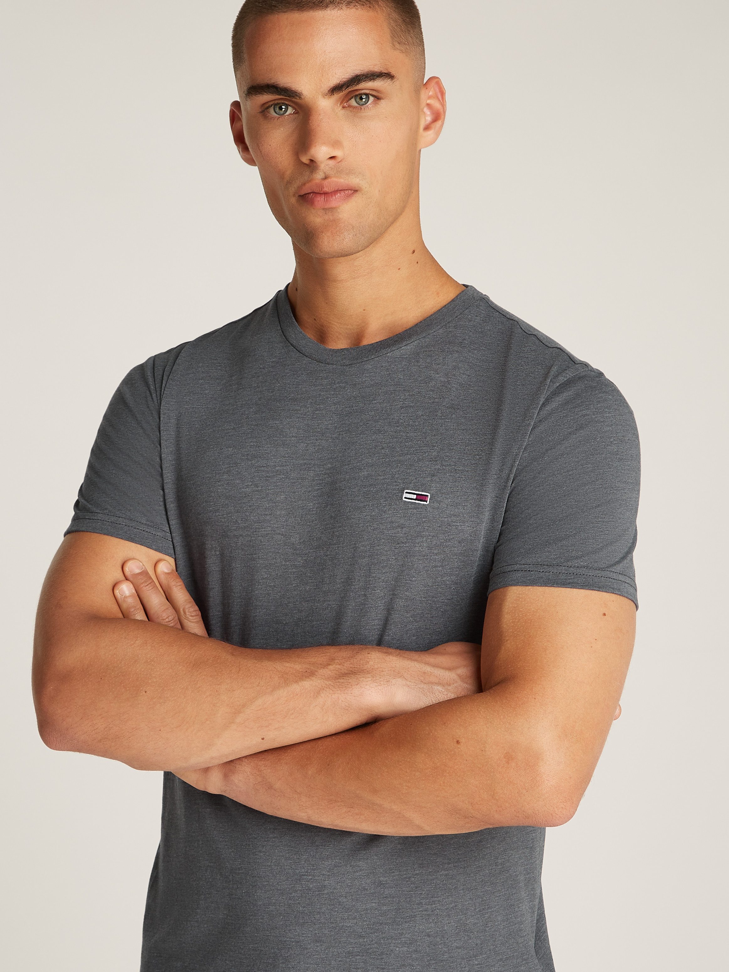 TOMMY JEANS T-shirt TJM XSLIM JASPE HTR TEE EXT