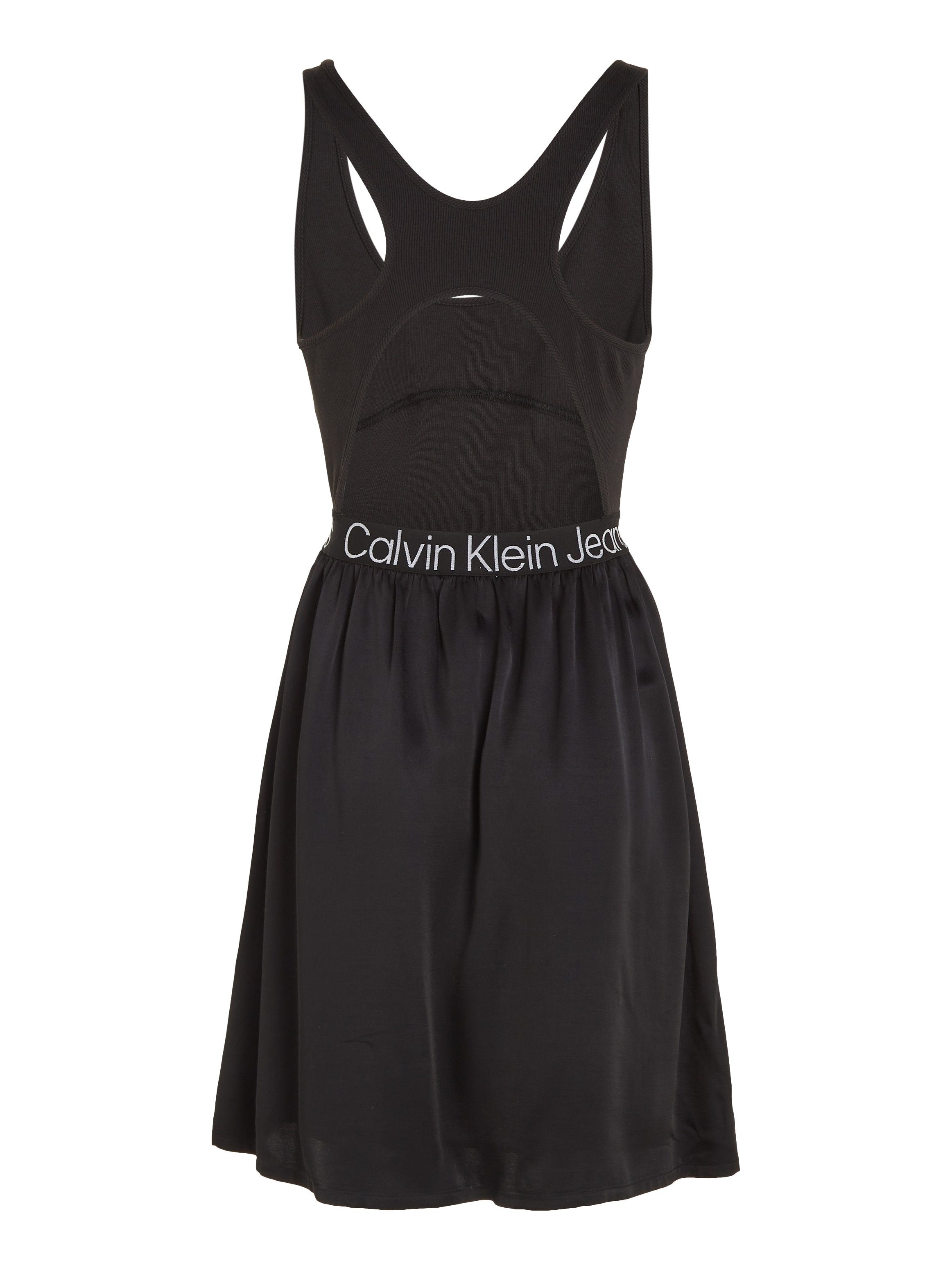 Calvin Klein Jerseyjurk RACERBACK LOGO ELASTIC DRESS