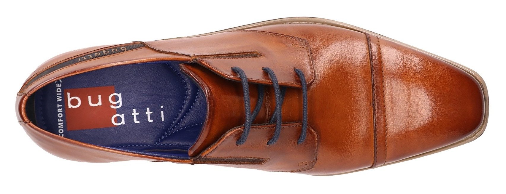 Bugatti Veterschoenen , blokhak, avondschoen, feestelijke schoen met stretch-inzetten