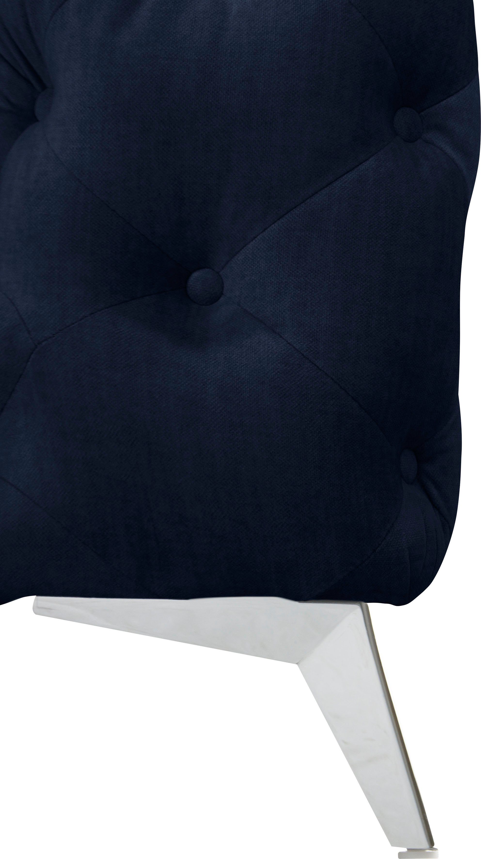 Leonique Chesterfield-bank Glynis L-vorm luxueuze capitonnage, moderne chesterfield look, kleur van de poten ter keuze