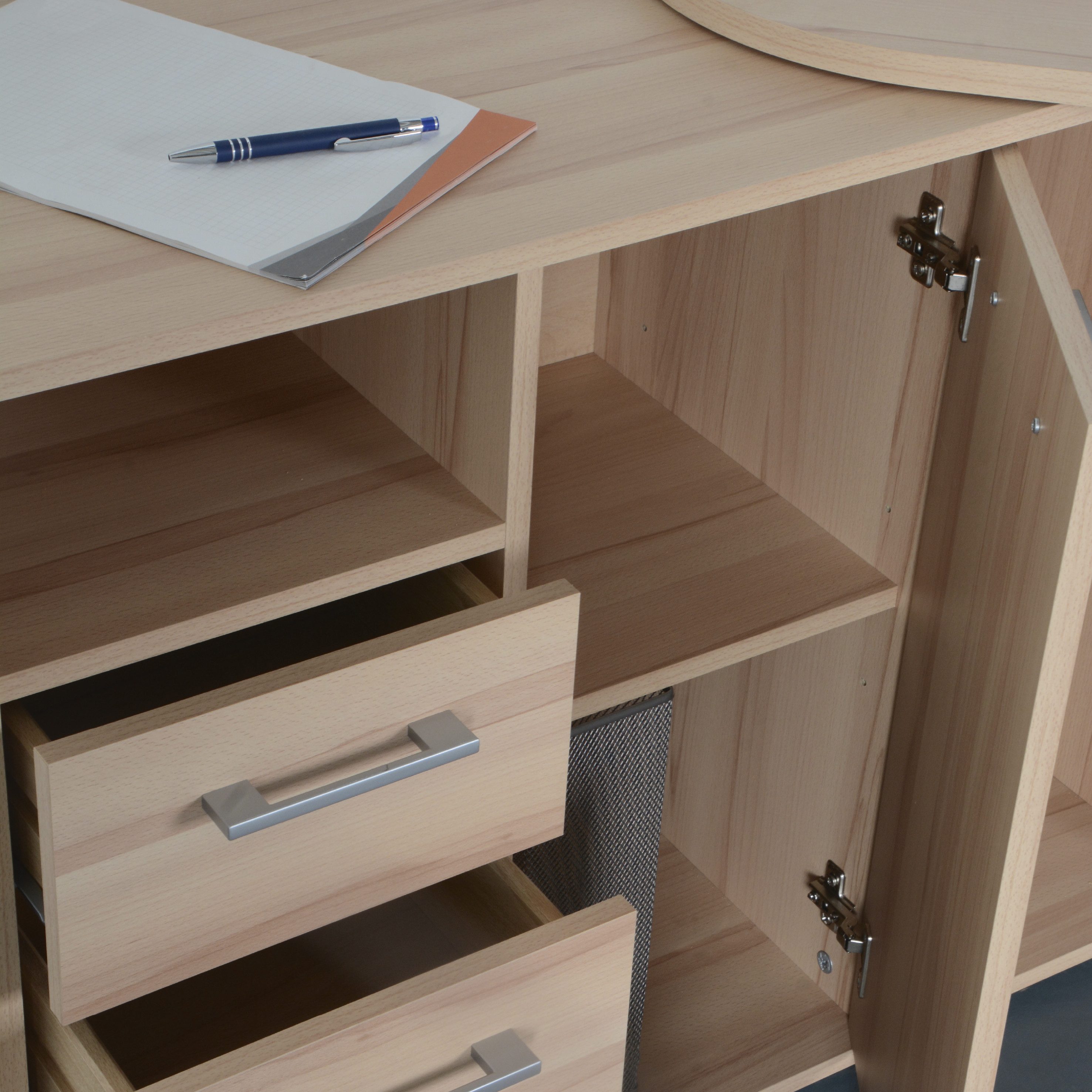 VOGL Möbelfabrik Bureau draaibaar tafelblad, ruimtebesparend, made in germany