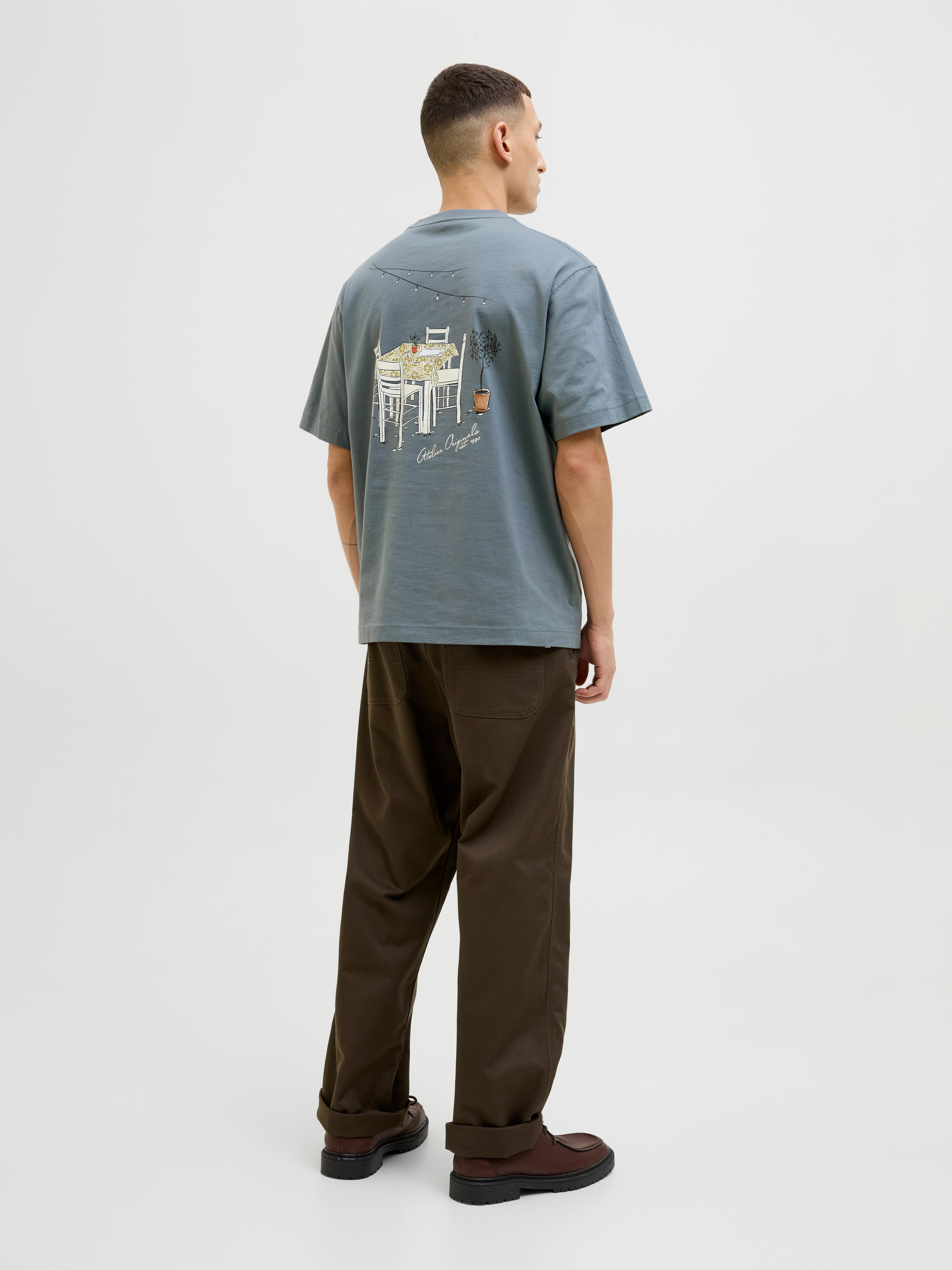 Jack & Jones T-shirt JORISLINGTON BACK TEE SS CREW NECK SN