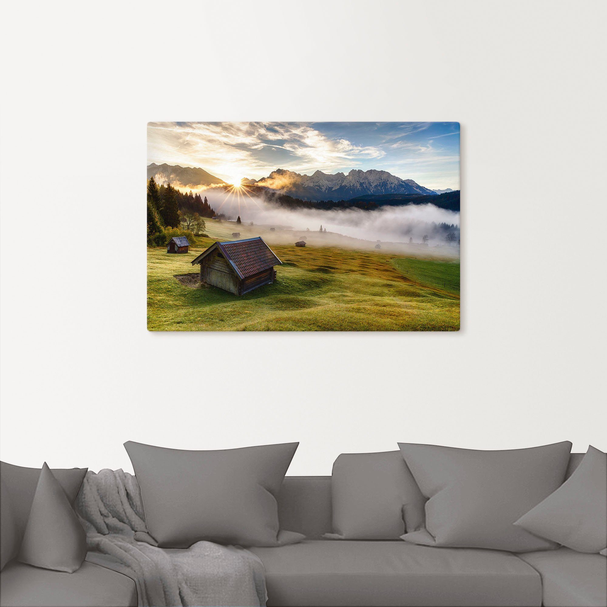 Artland Artprint Herfst in Beieren als artprint van aluminium, artprint op linnen, muursticker, verschillende maten