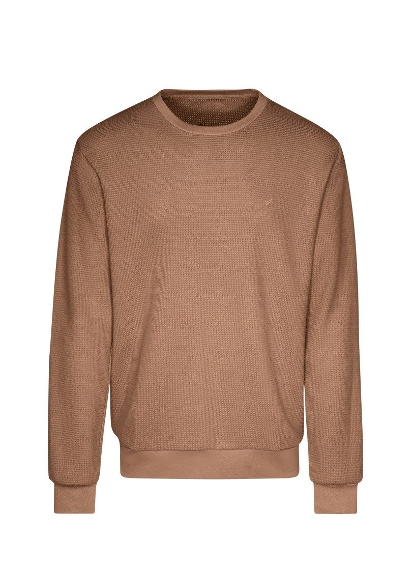 Trigema Sweatshirt TRIGEMA sweatshirt in wafel look