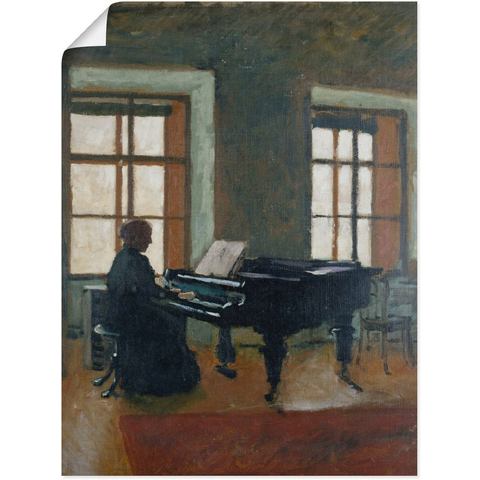 Artland Artprint Aan de piano. 1910 in vele afmetingen & productsoorten -artprint op linnen, poster, muursticker / wandfolie ook geschikt voor de badkamer (1 stuk)