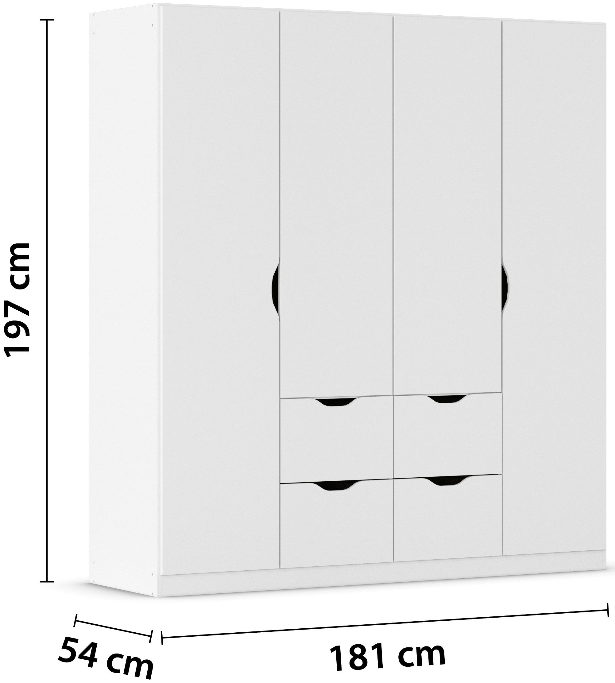 rauch Kledingkast Freising ruime kast, garderobe slaapkamerkast met handgrepen en lades otto's chois top product