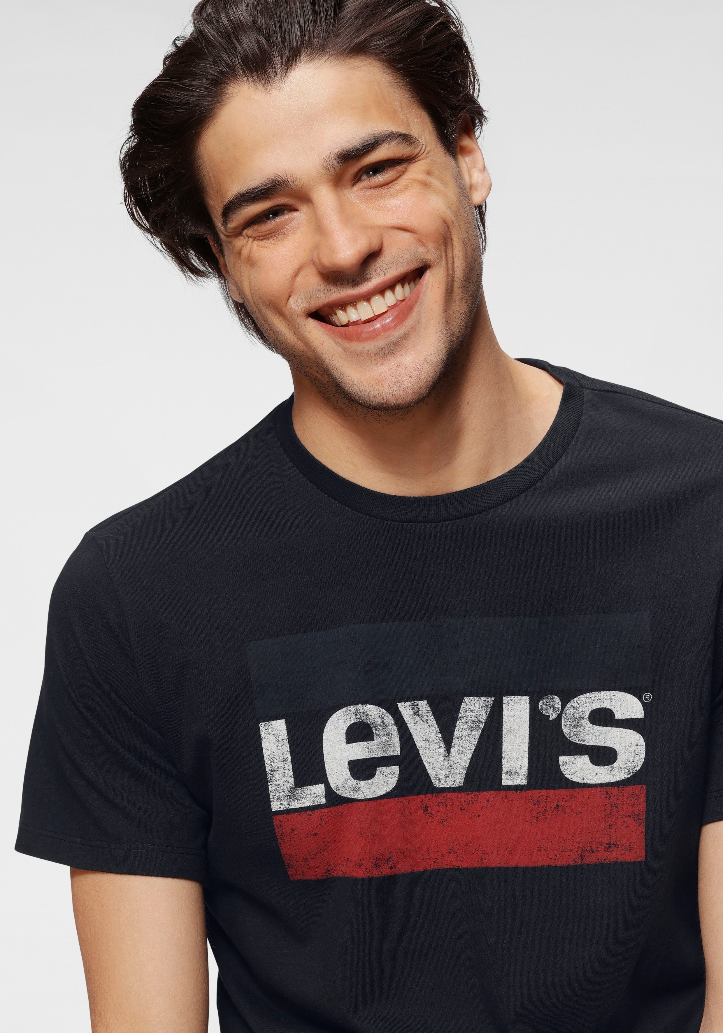 Levi's® T-shirt met grote logoprint