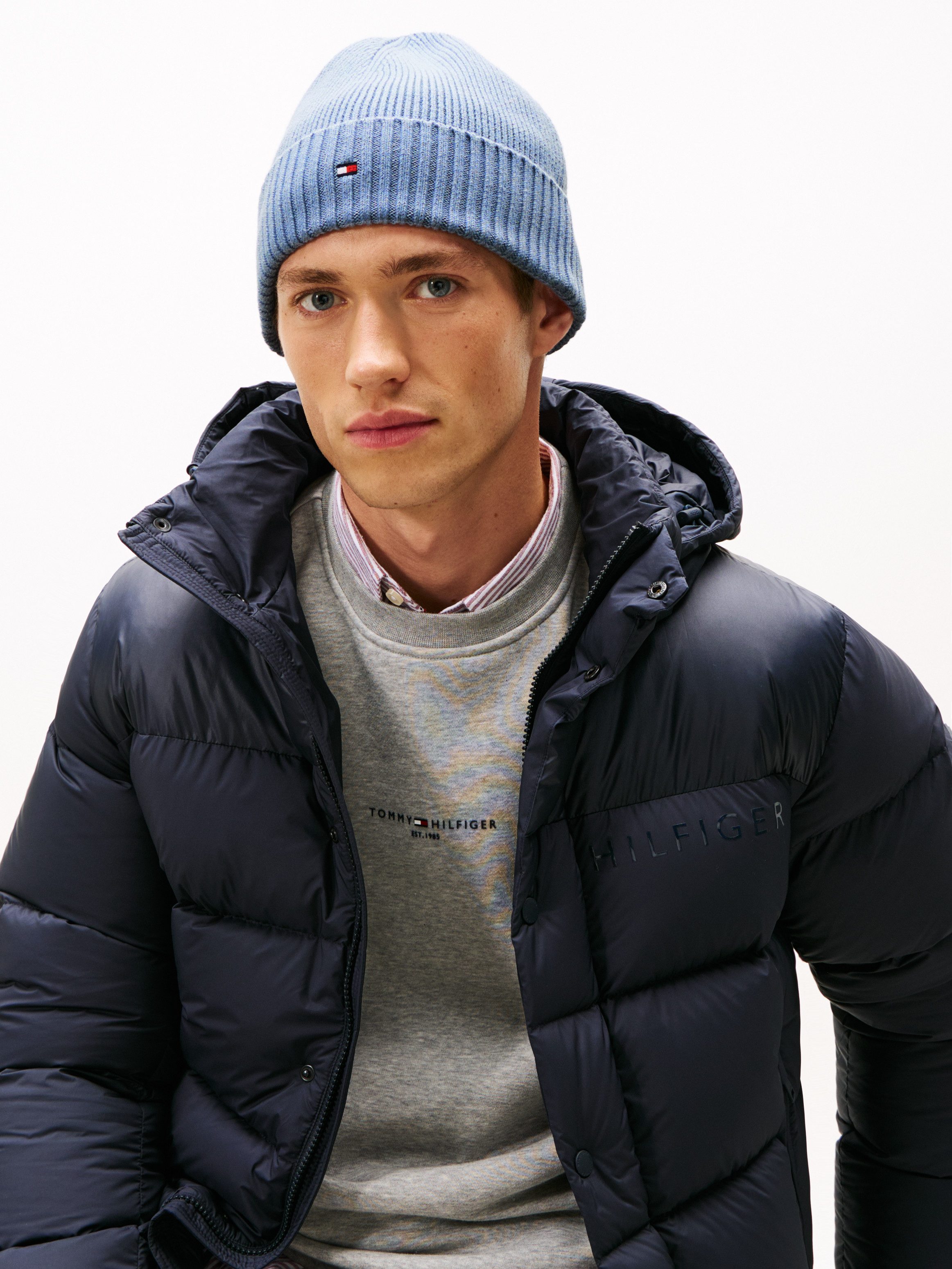 Tommy Hilfiger Gebreide muts TH FLAG PIMA COTTON BEANIE