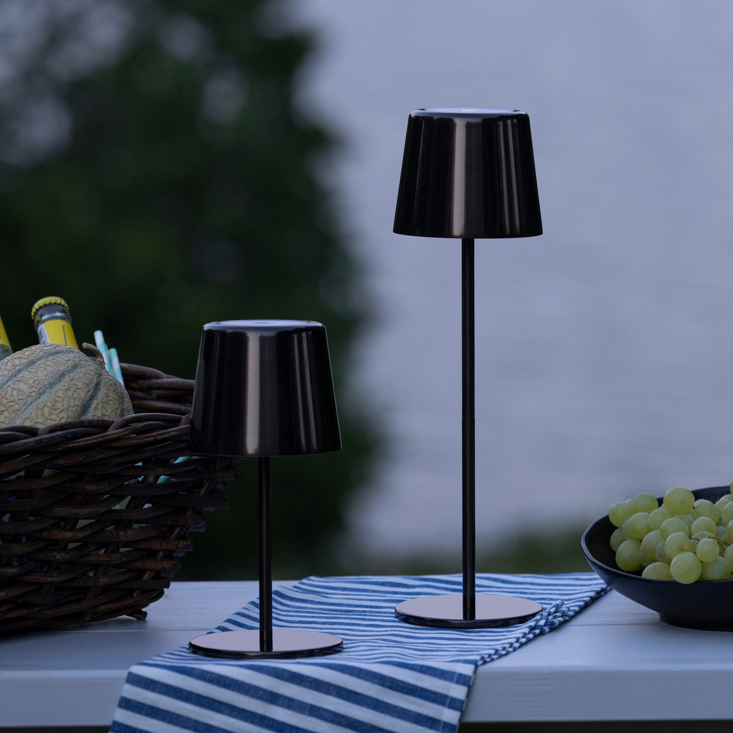 Brilliant Leuchten Led-tafellamp Xaana Accu, 37 cm, 300 lm, 3000-6500 K, dimbaar, metaal, Kaami Premium