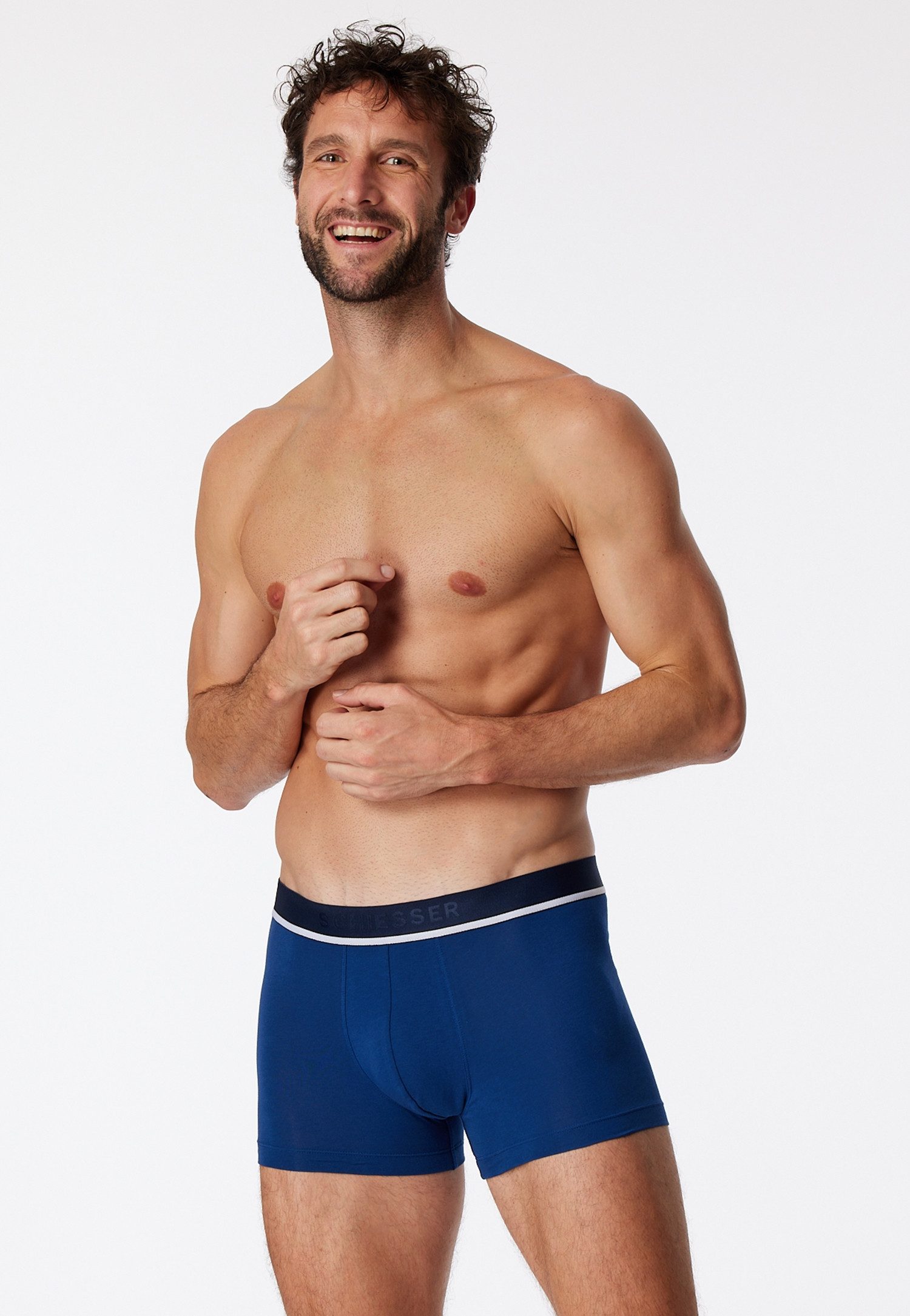 Schiesser Boxershort 95/5 met sportieve logo-webband (3 stuks)