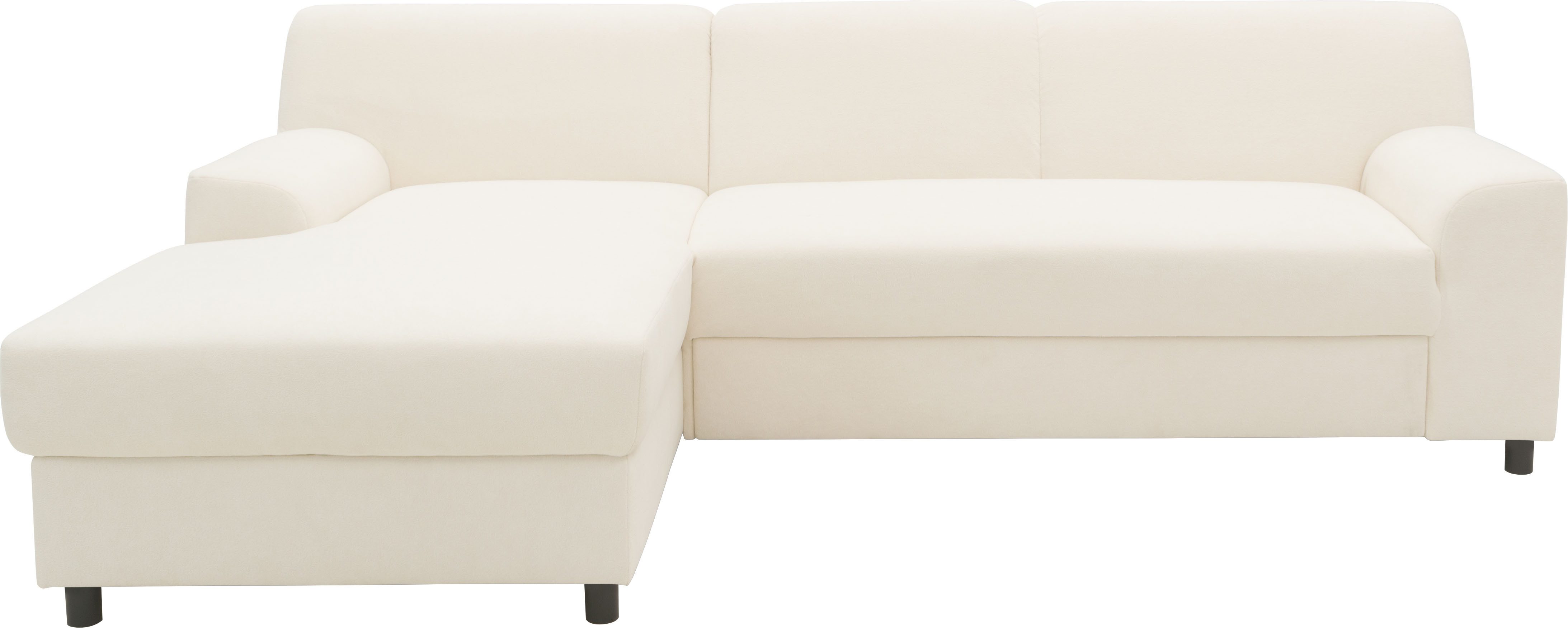 INOSIGN Hoekbank Turah 2, L-vorm, in Cord en waterafstotende microvezel, Vering B/D/H: 241/146/79 cm, incl. sierkussen, optioneel met bedfunctie