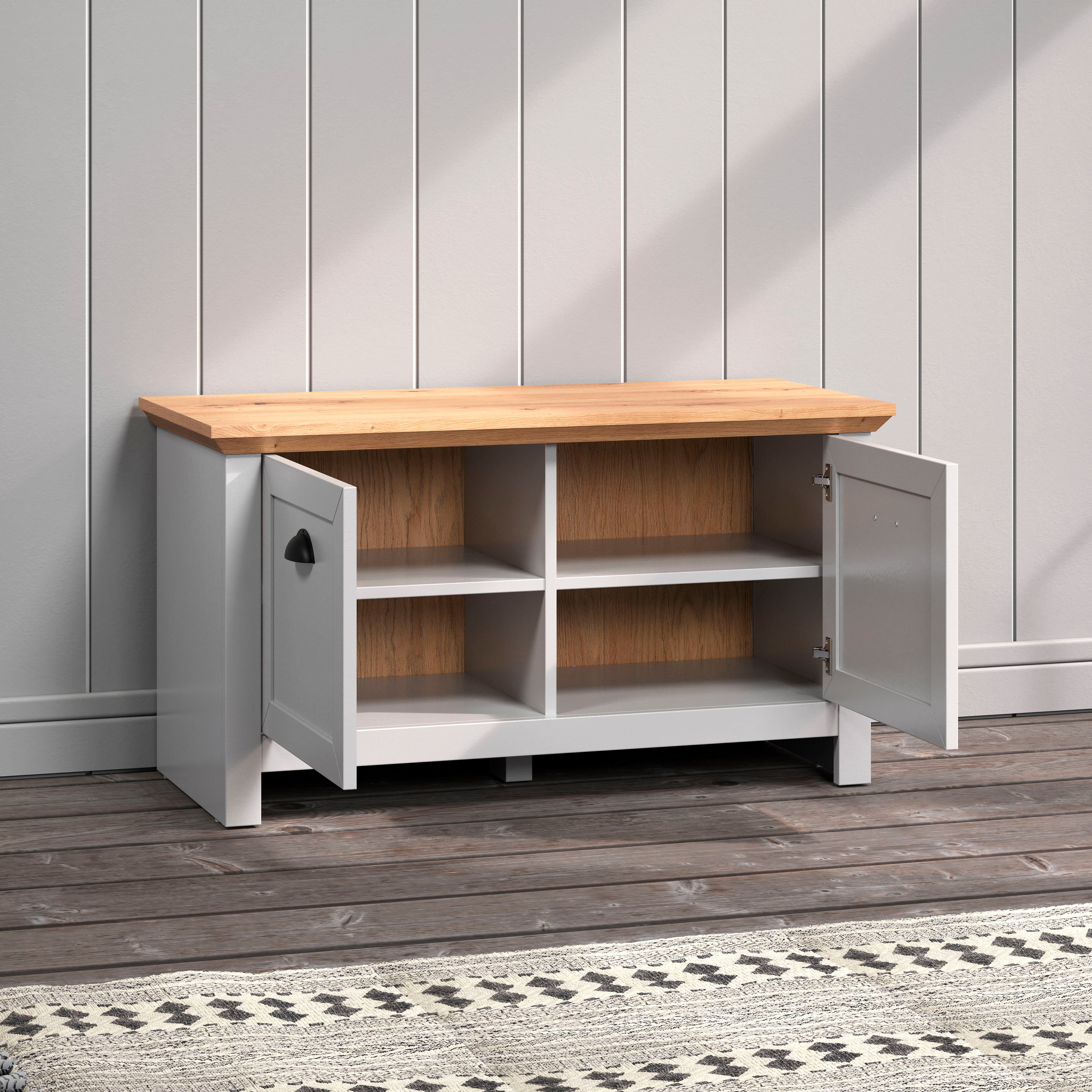 Home affaire Kapstok Herzwill Zitbank / schoenenkast met de afmetingen BxHxD ca.: 91x49x41 cm (1 stuk)
