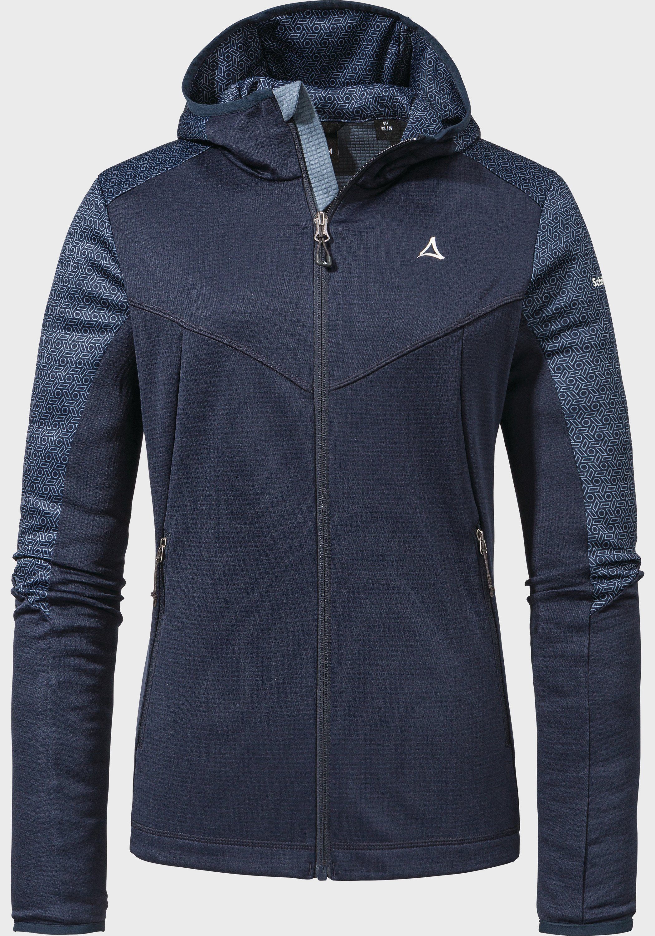 Schöffel Fleecejack Fleece Hoody Svardalen L dames fleece vesten maat 38 blauw