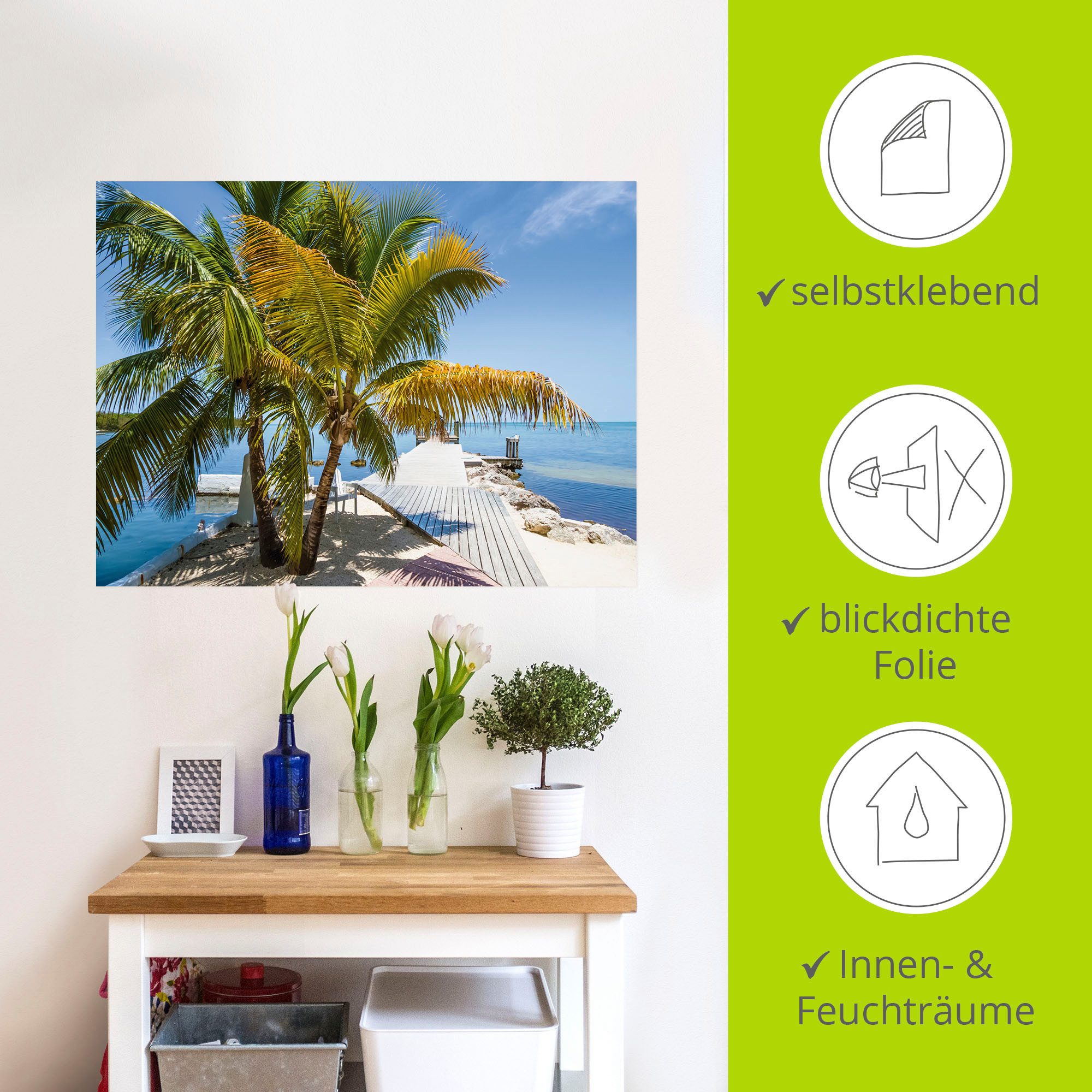 Artland Artprint Florida Keys hemelse blik als artprint op linnen, muursticker in verschillende maten