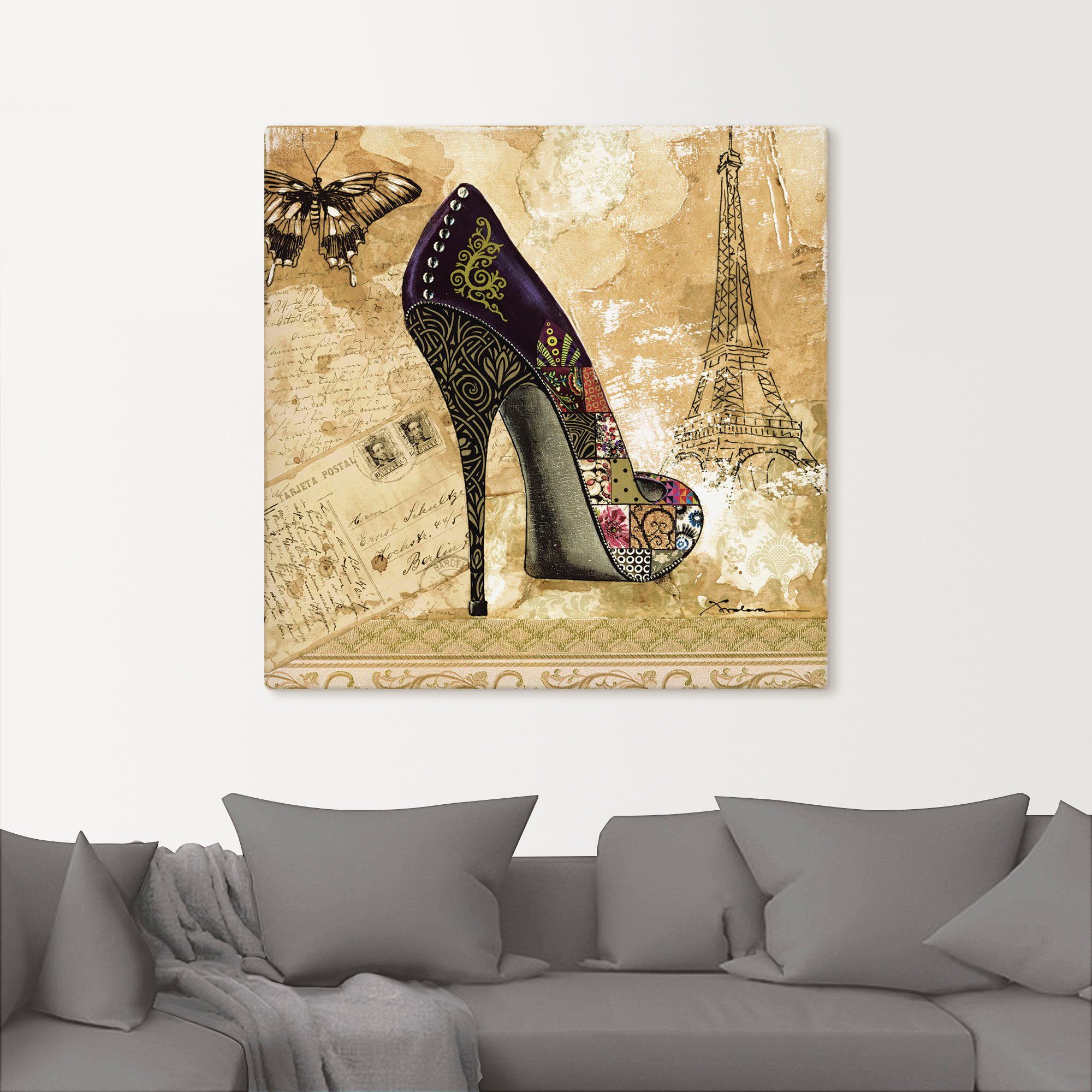 Artland Artprint Veranderende tijden IV - stiletto's als artprint van aluminium, artprint op linnen, muursticker of poster in verschillende maten