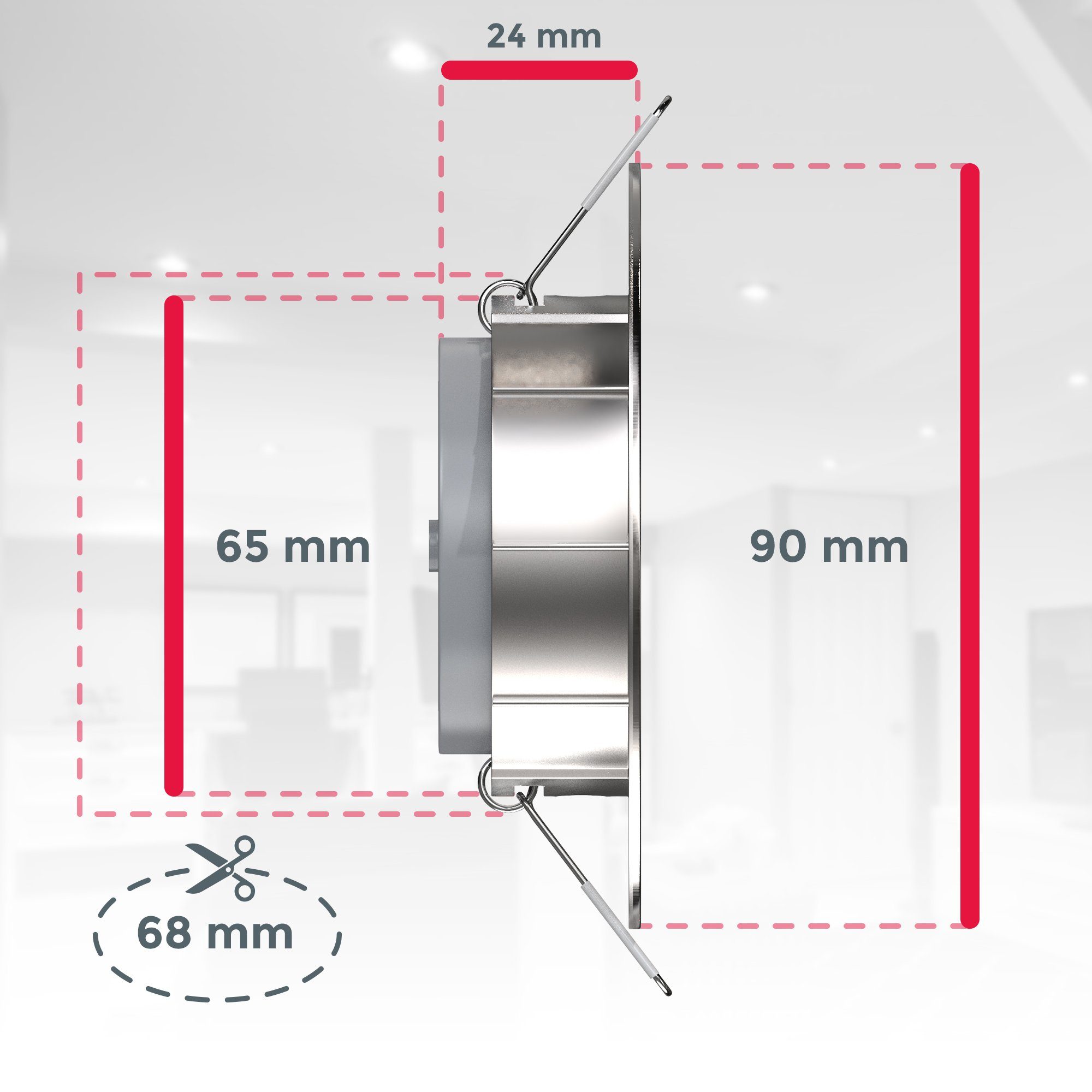 B.K.Licht Ledinbouwlamp 6-delige set inbouwspots, dimbaar, draaibaar, LED inbouwspots (5 stuks)