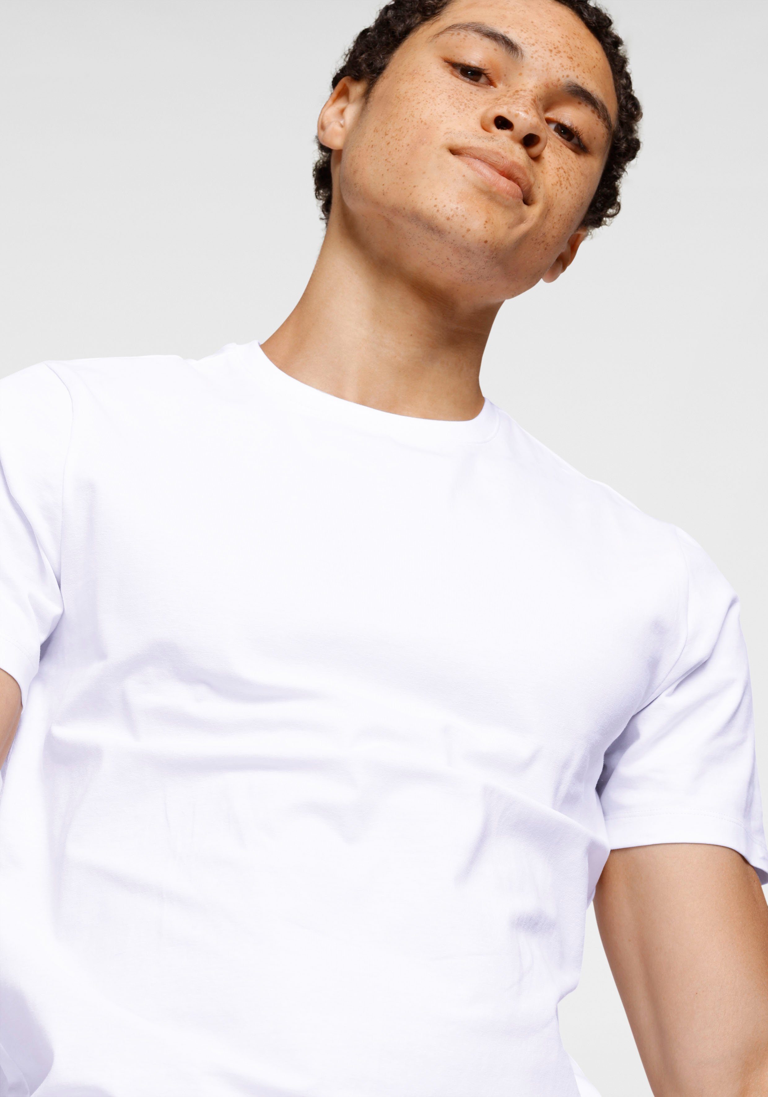 ONLY & SONS T-shirt BASIC LIFE SLIM O-NECK 2-PACK (2-delig, Set van 2)