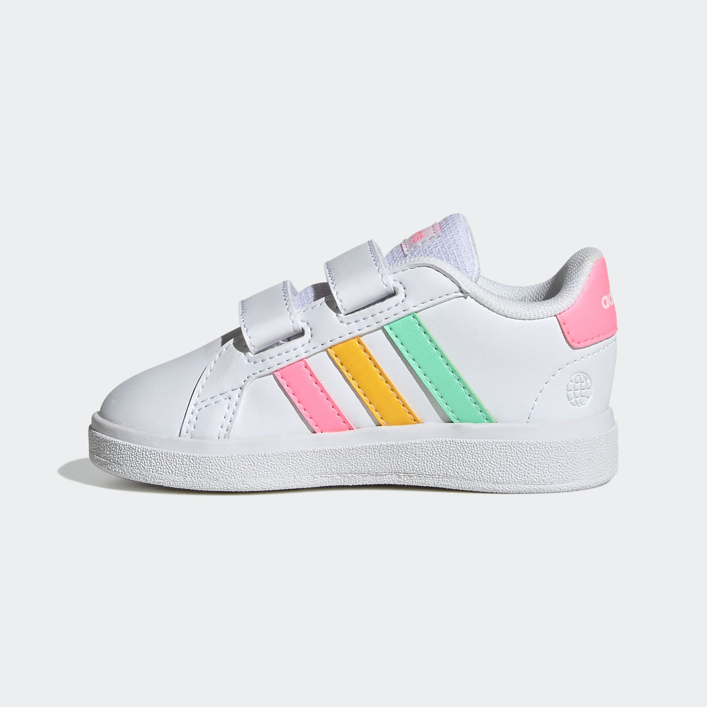 adidas Sportswear Sneakers GRAND COURT LIFESTYLE HOOK AND LOOP voor kinderen, ontwerp geïnspireerd door de adidas superstar